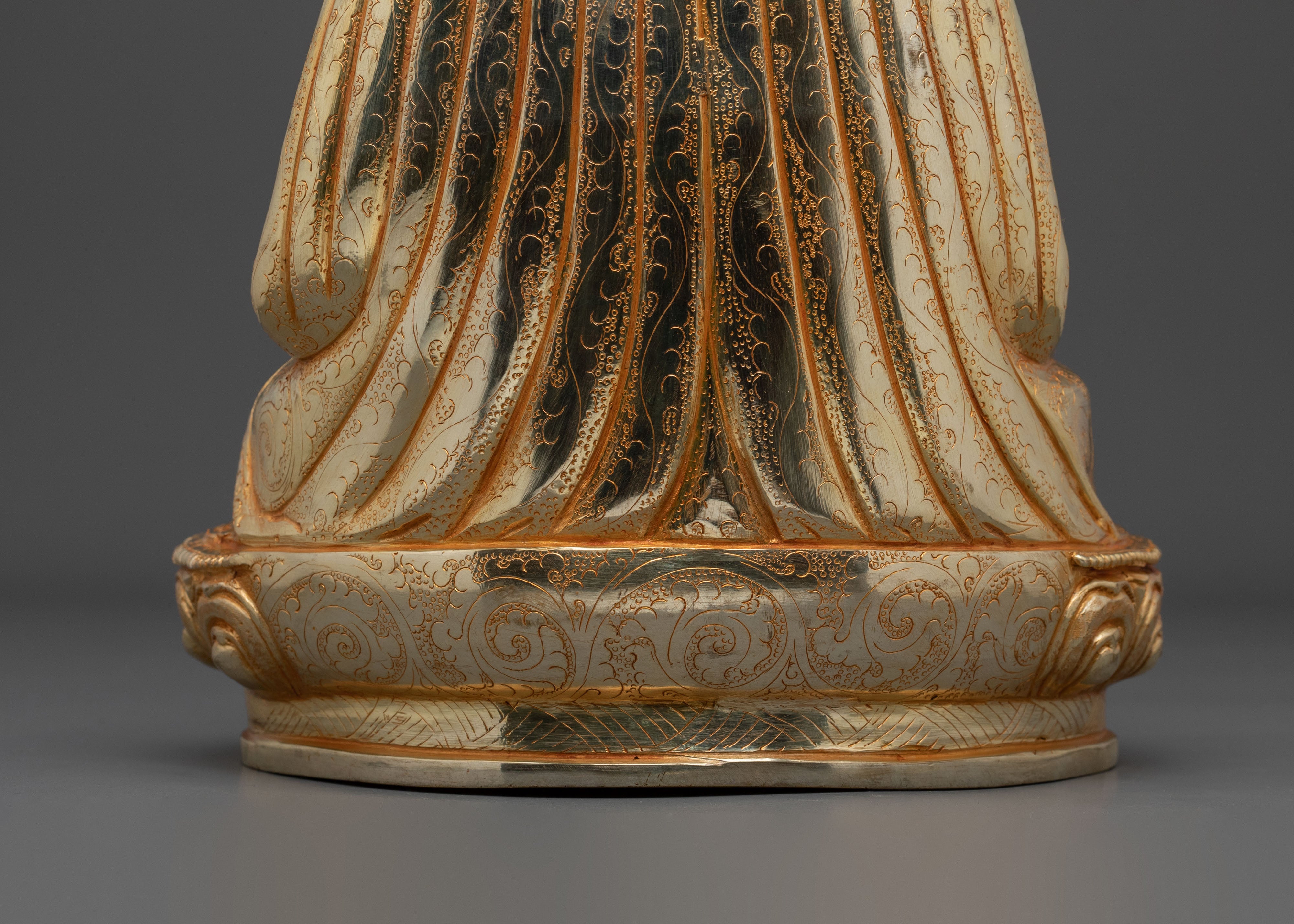Guru Shapdum Statue | 24K Gold Gilded Buddhist Master
