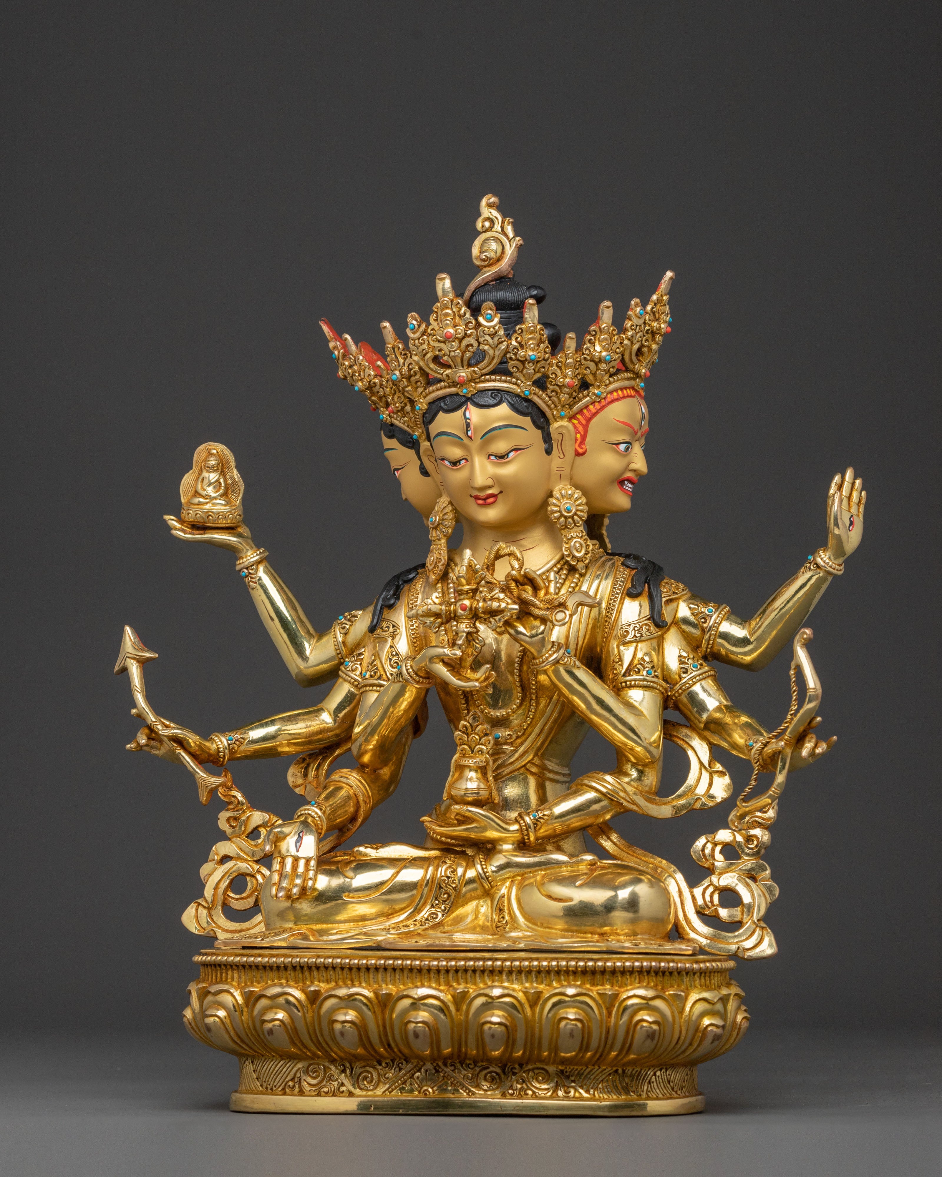 Golden Namgyalma Spiritual Statue | Goddess of Long Life and Purification