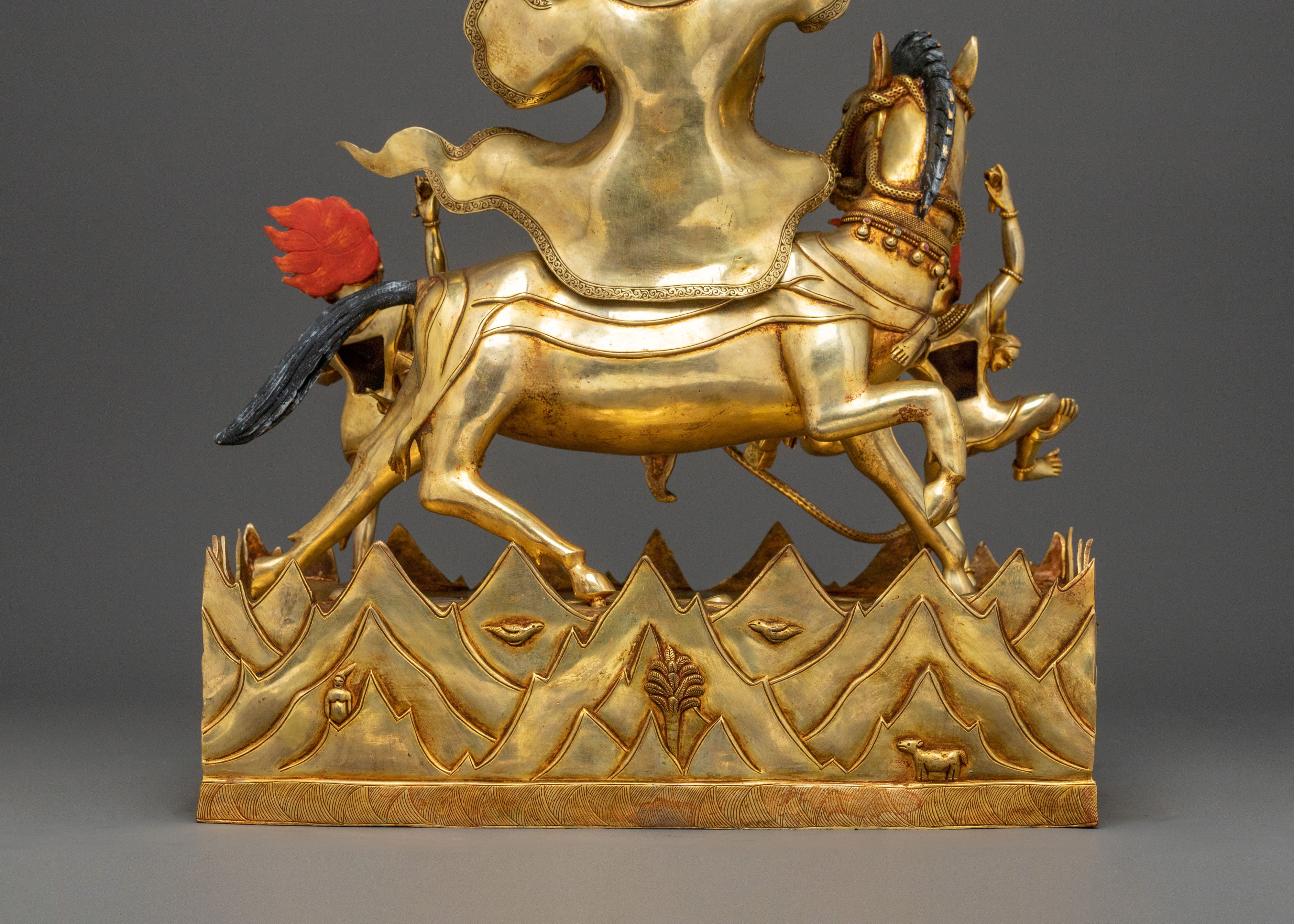 Palden Lhamo Wrathful Figure: Masterfully Gilded Protector