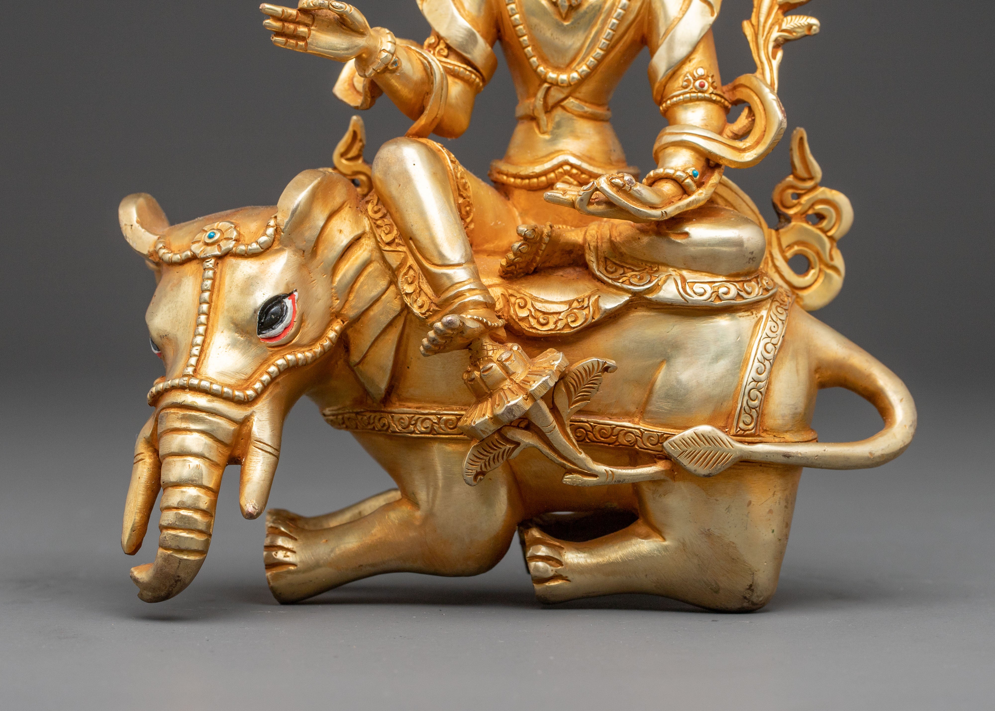 Samantabhadra Gold Electroplated Statue | Universal Virtue