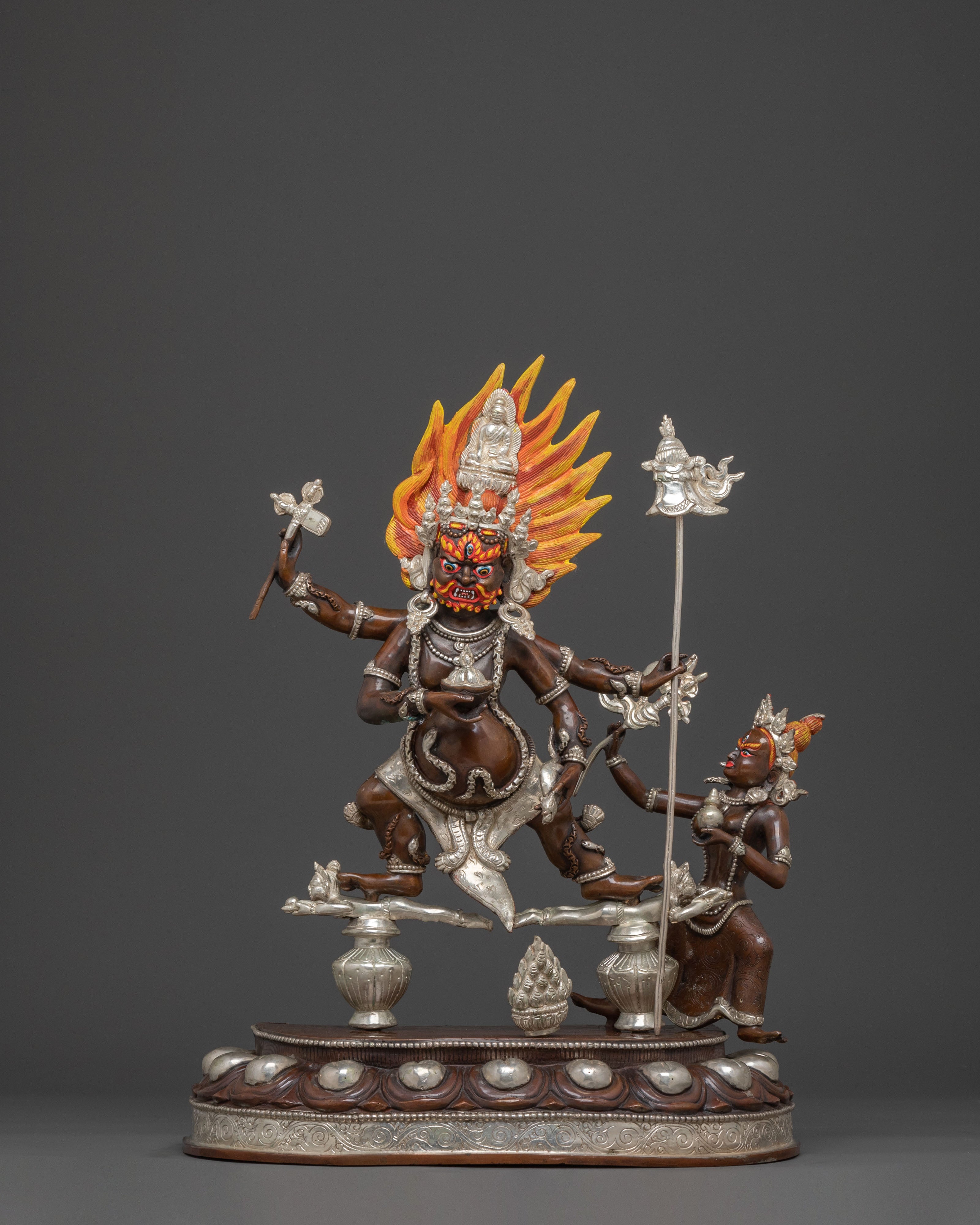Black Dzambhala Copper Statue: Eliminate Poverty