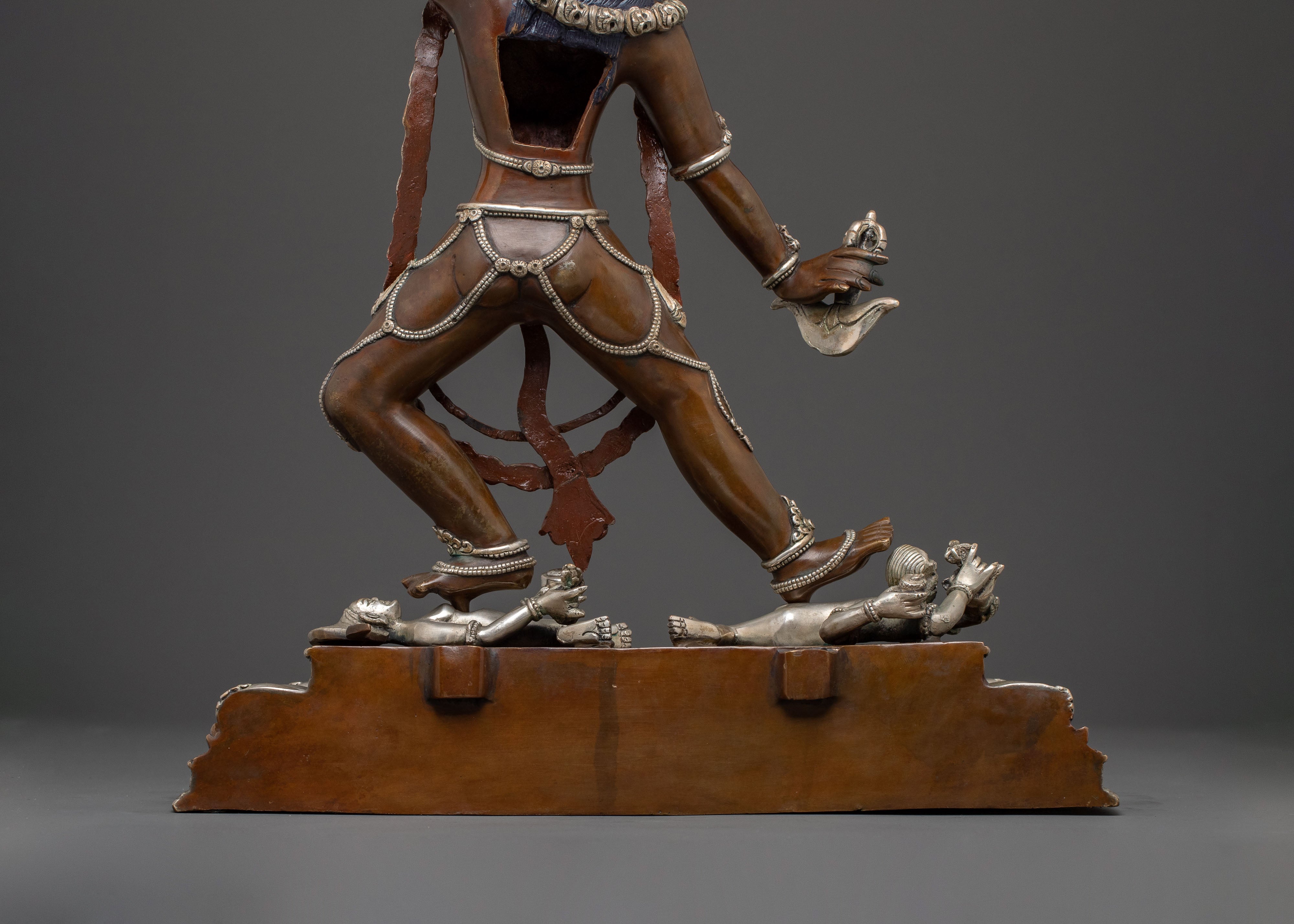 Handcrafted Vajrayogini Spiritual Statue: Radiant Silver Plating