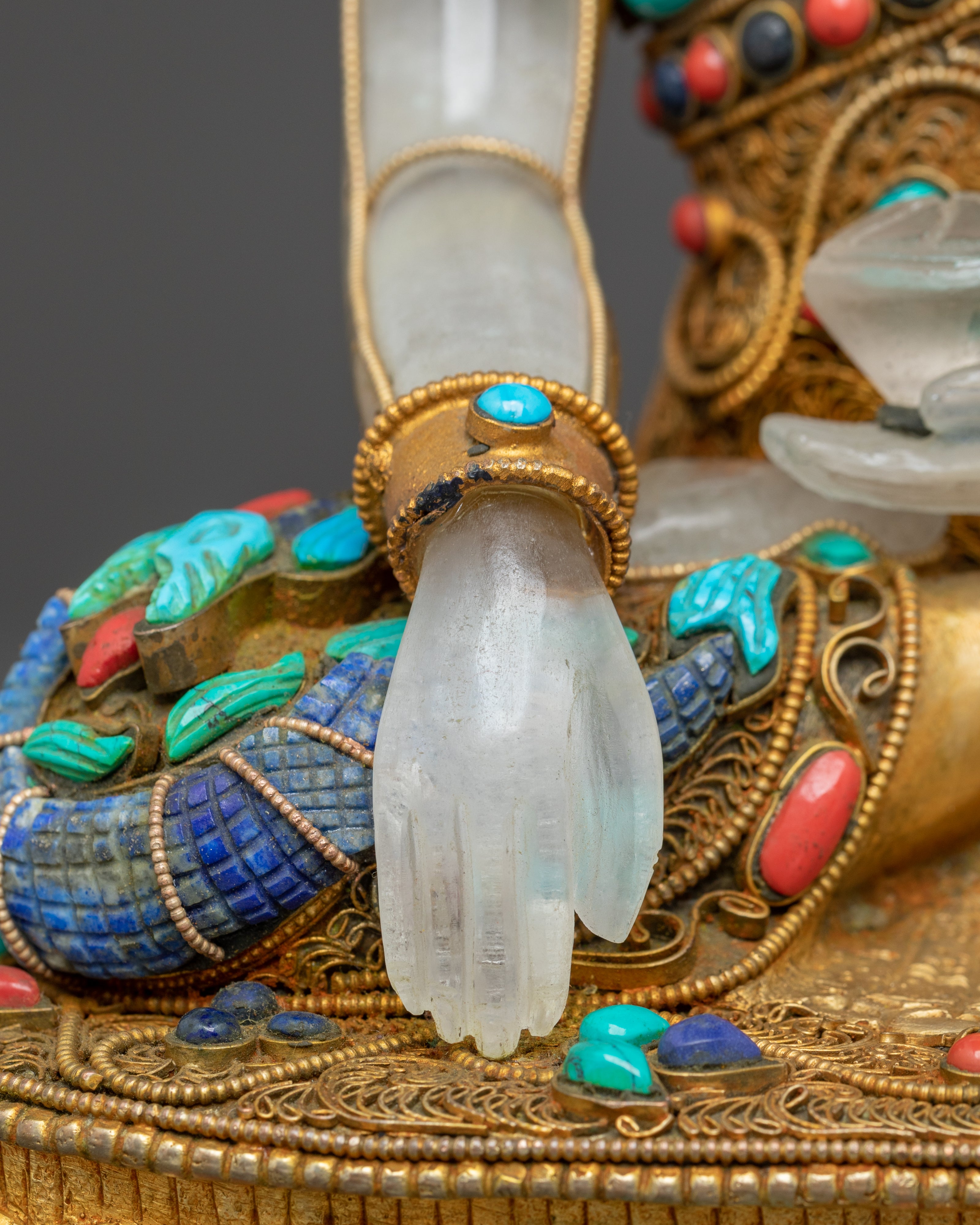 Shakyamuni Buddha: Handcrafted Crystal Sculpture