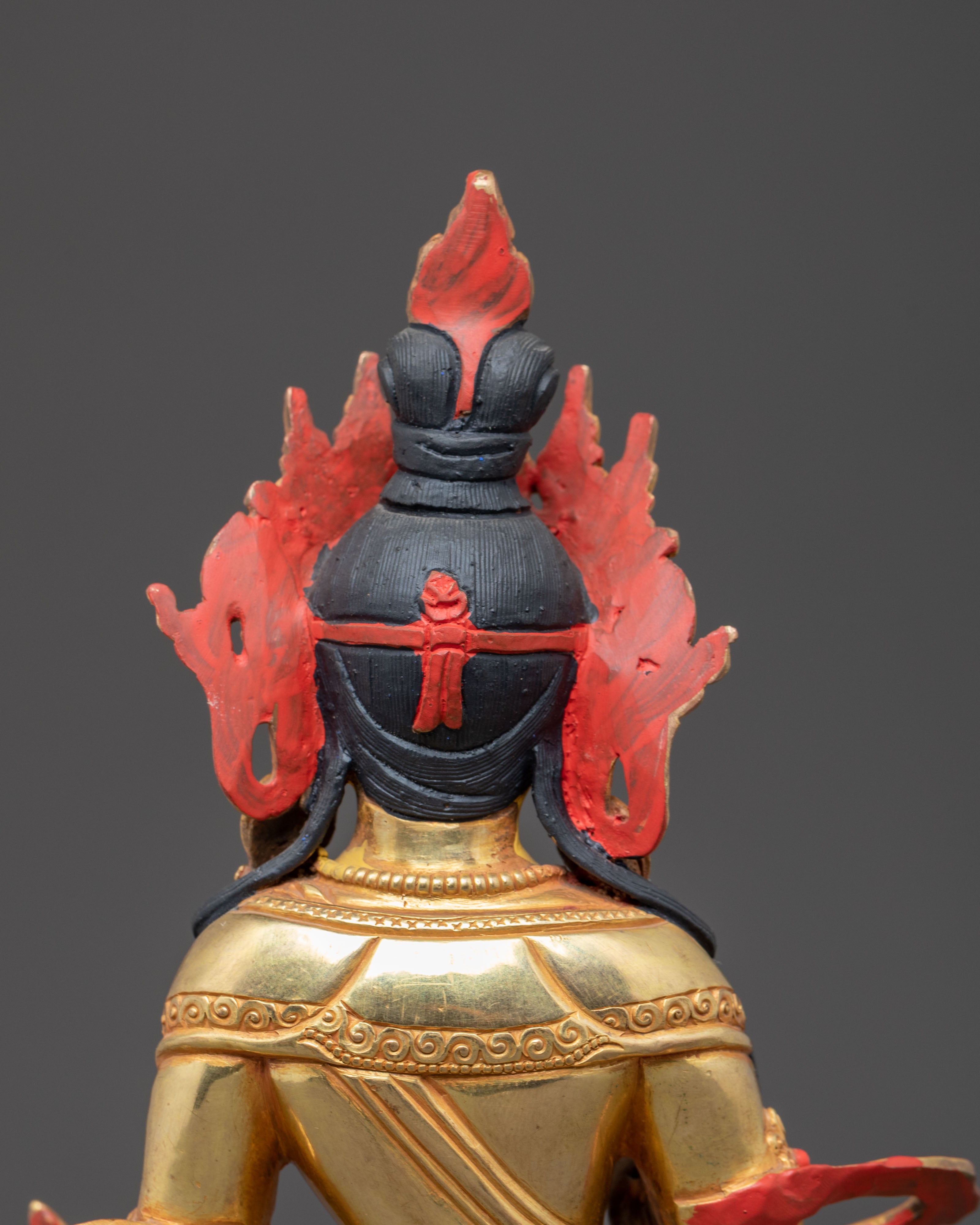 Handcrafted Ksitigarbha Golden Statue | Compassionate Bodhisattva