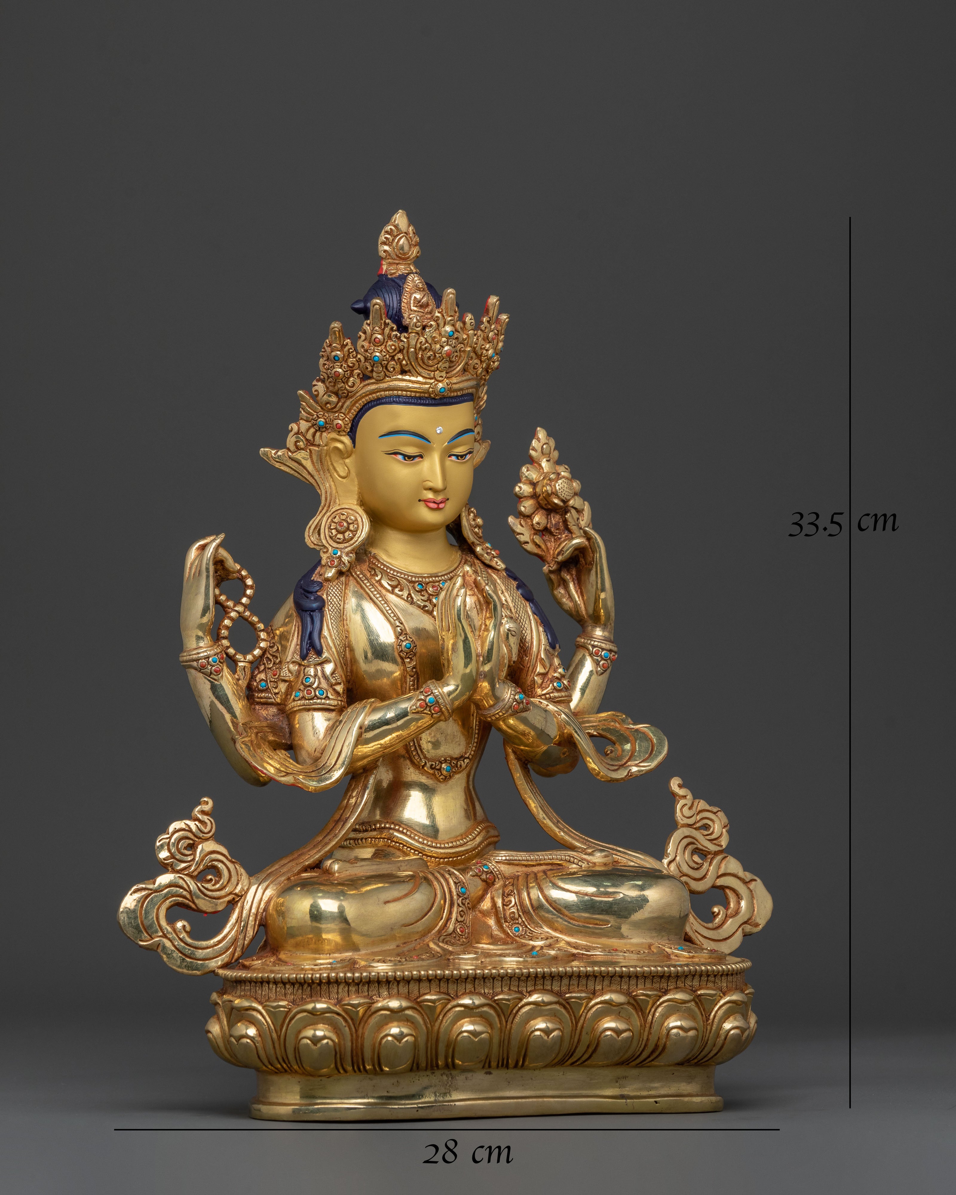 Chenrezig Sculpture: Compassionate Bodhisattva