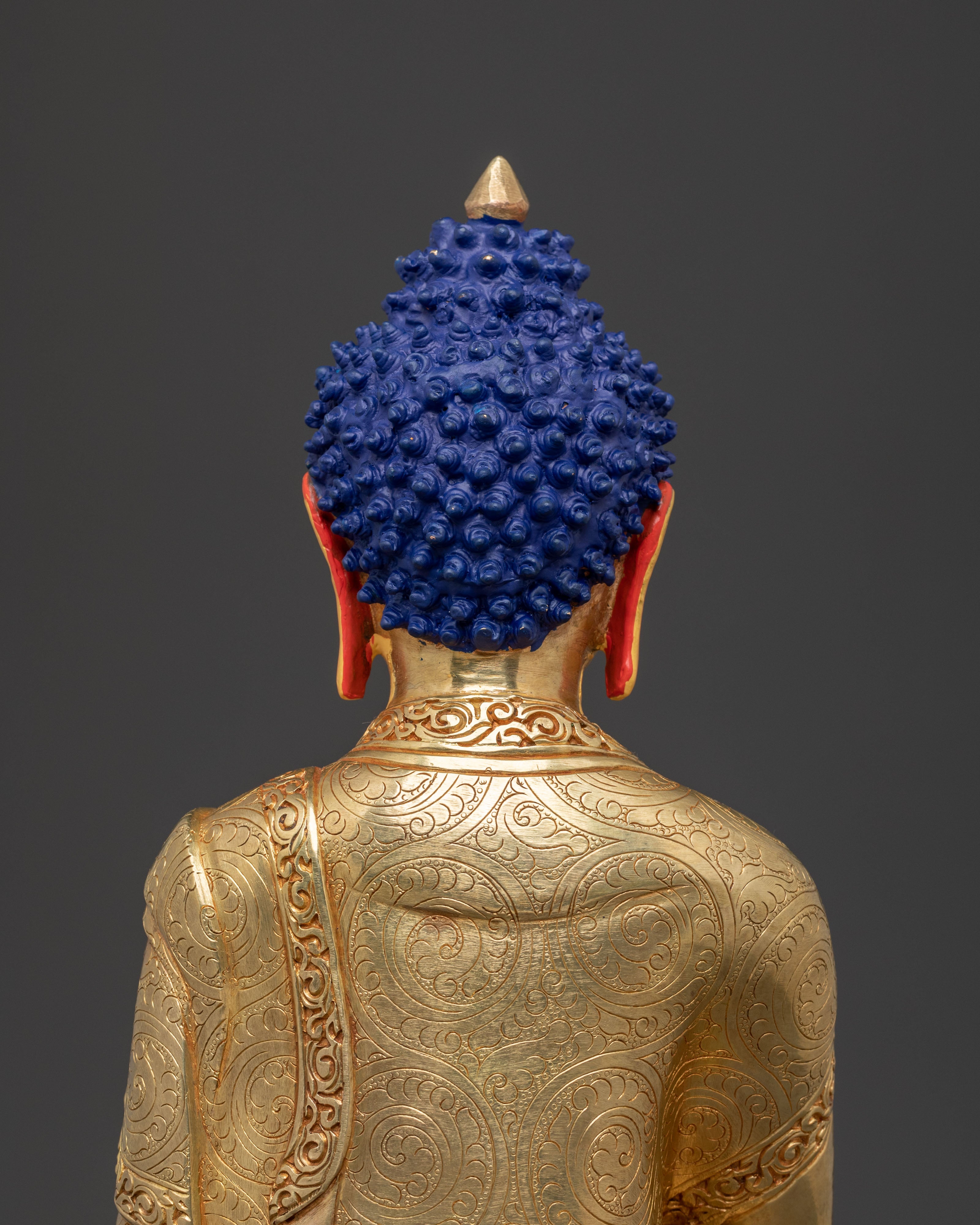 Handcrafted Shakyamuni Buddha Divine Statue - 24K Gold Gilded Statue