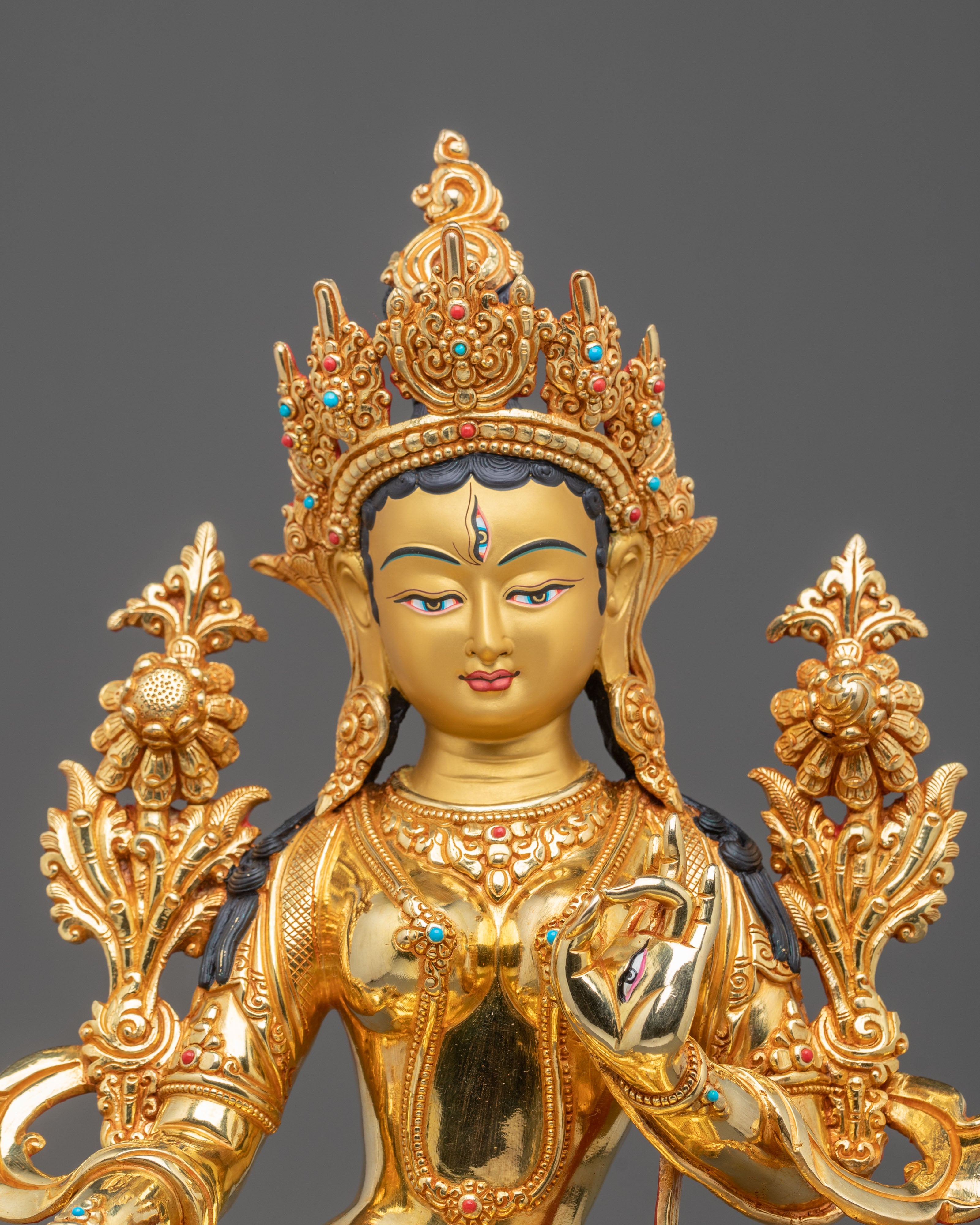 White Tara Life Protection Bodhisattva Statue