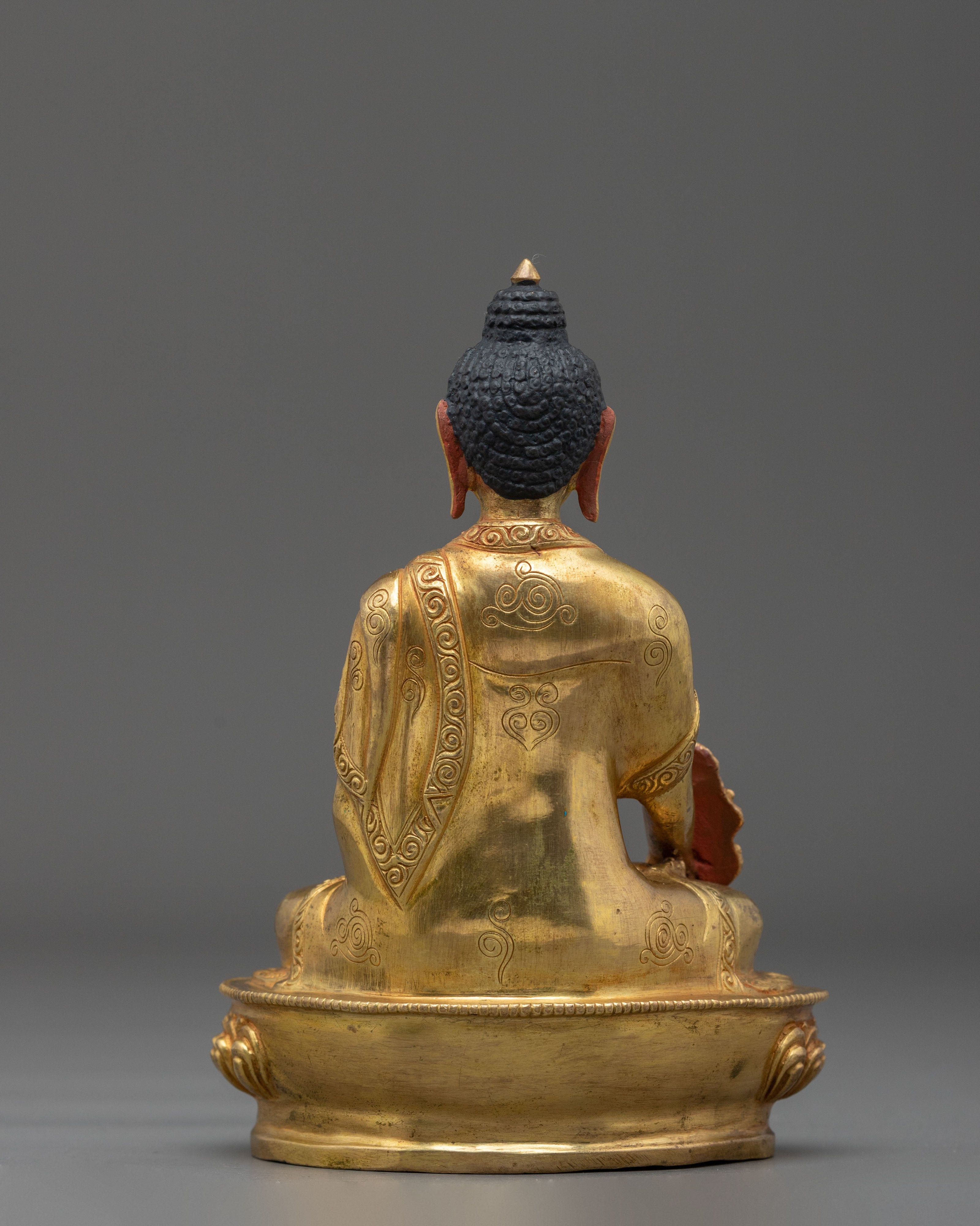 Medicine Buddha Statue | 24K Gold Gilded Healing Buddha Figurine