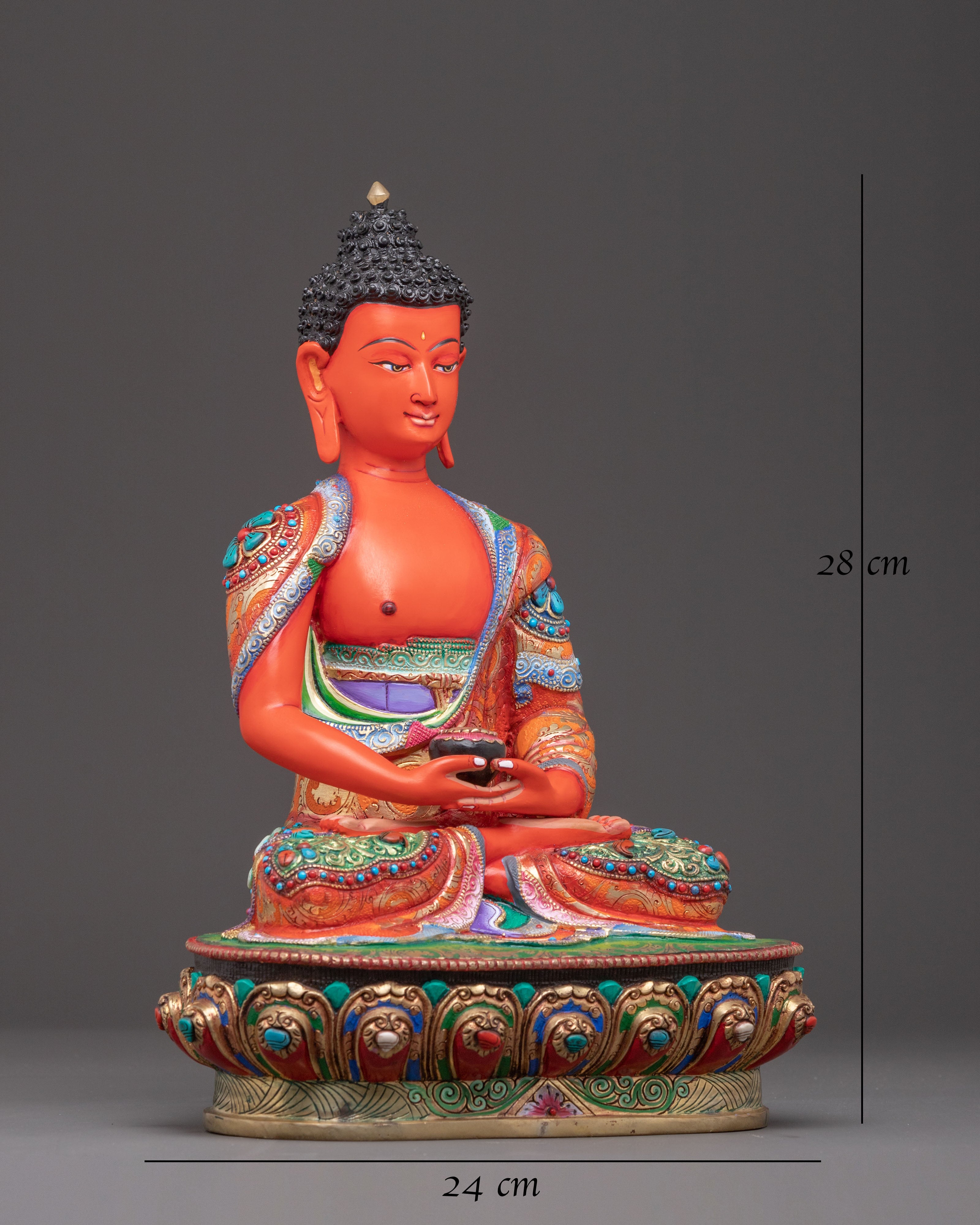 Handcrafted Amitabha Buddha Copper Statue