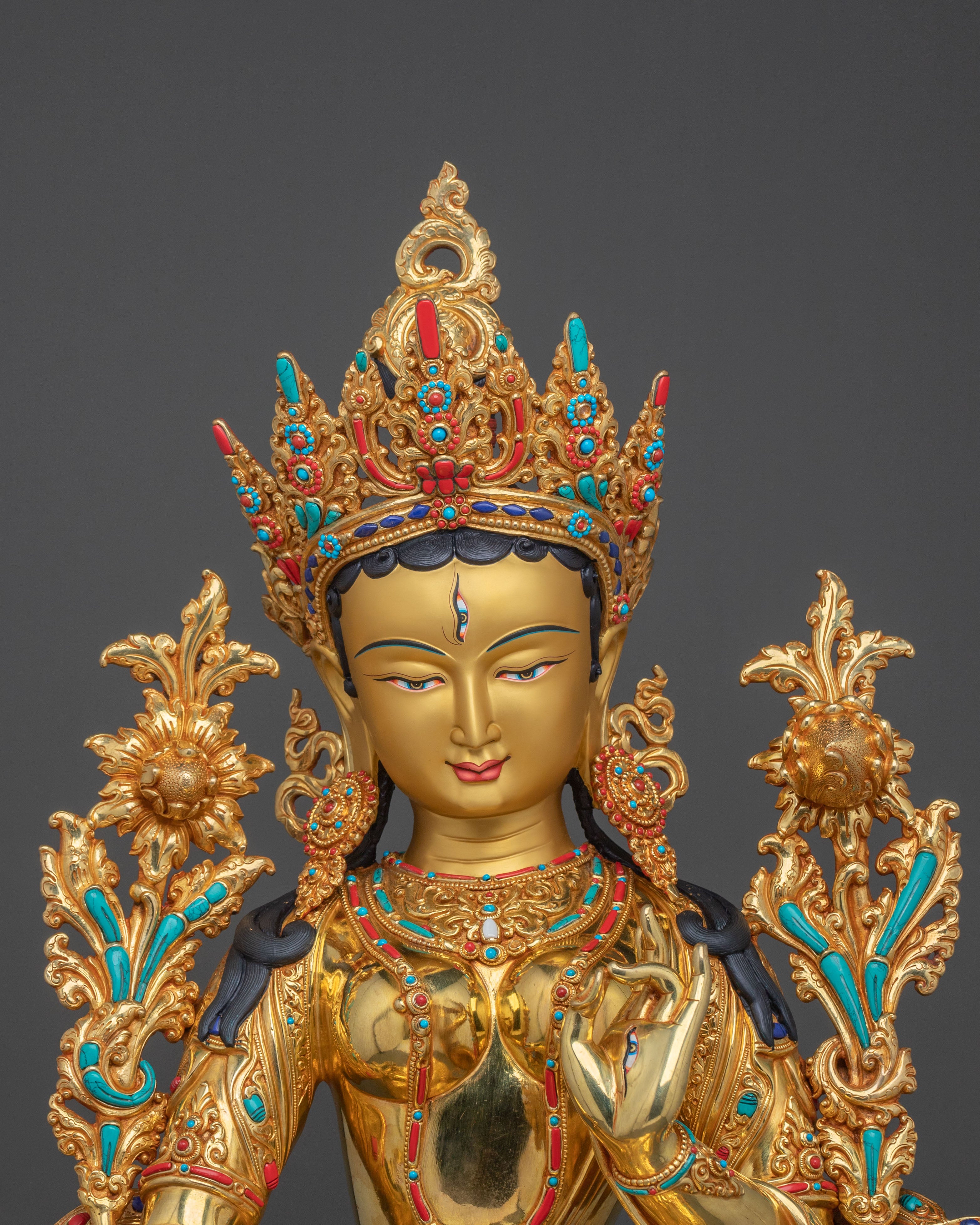 Radiant Sapta Locana Tara Statue | Buddhist Home Decor