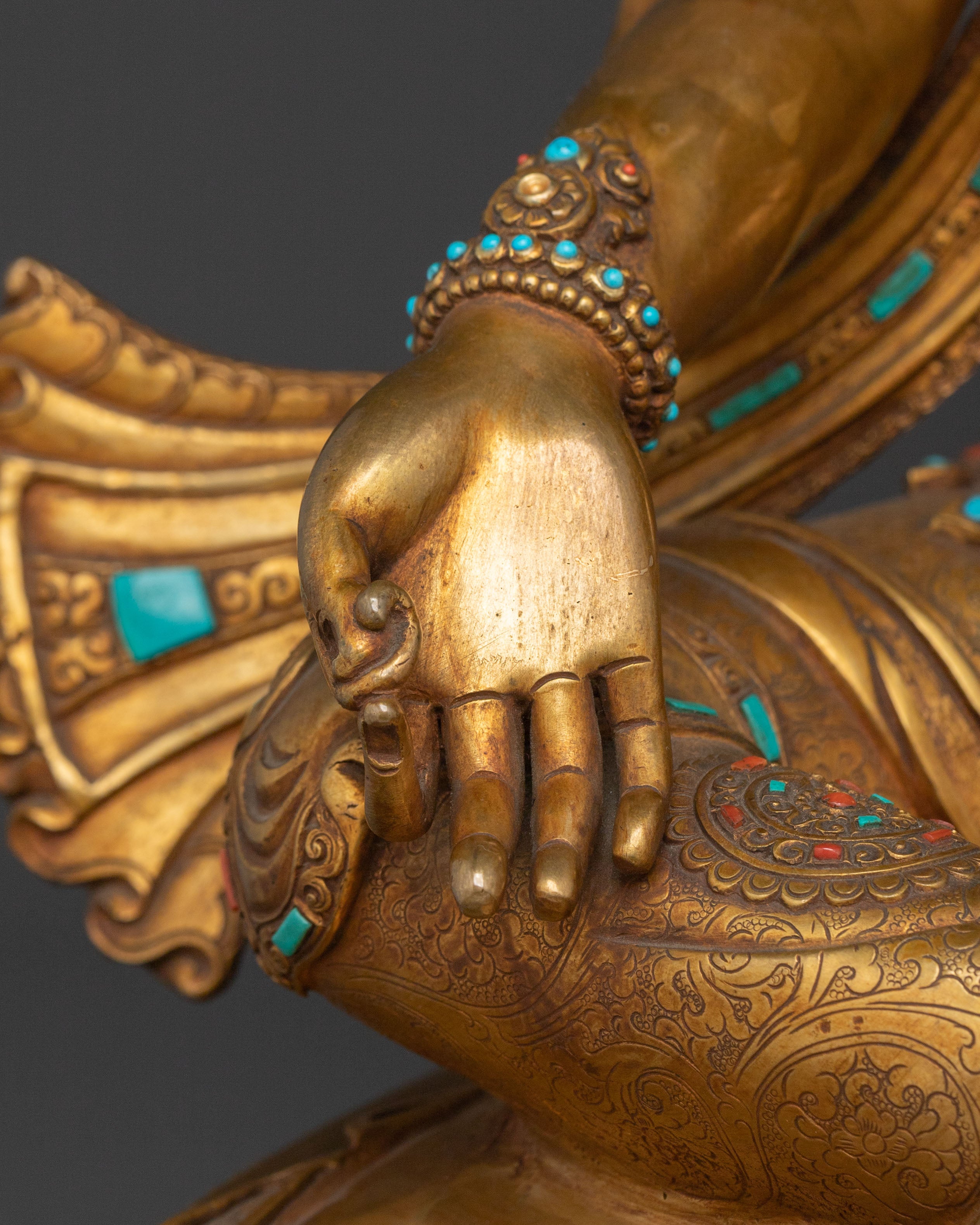 Green Tara Himalayan Buddhist Statue | Goddess of Protection & Healing
