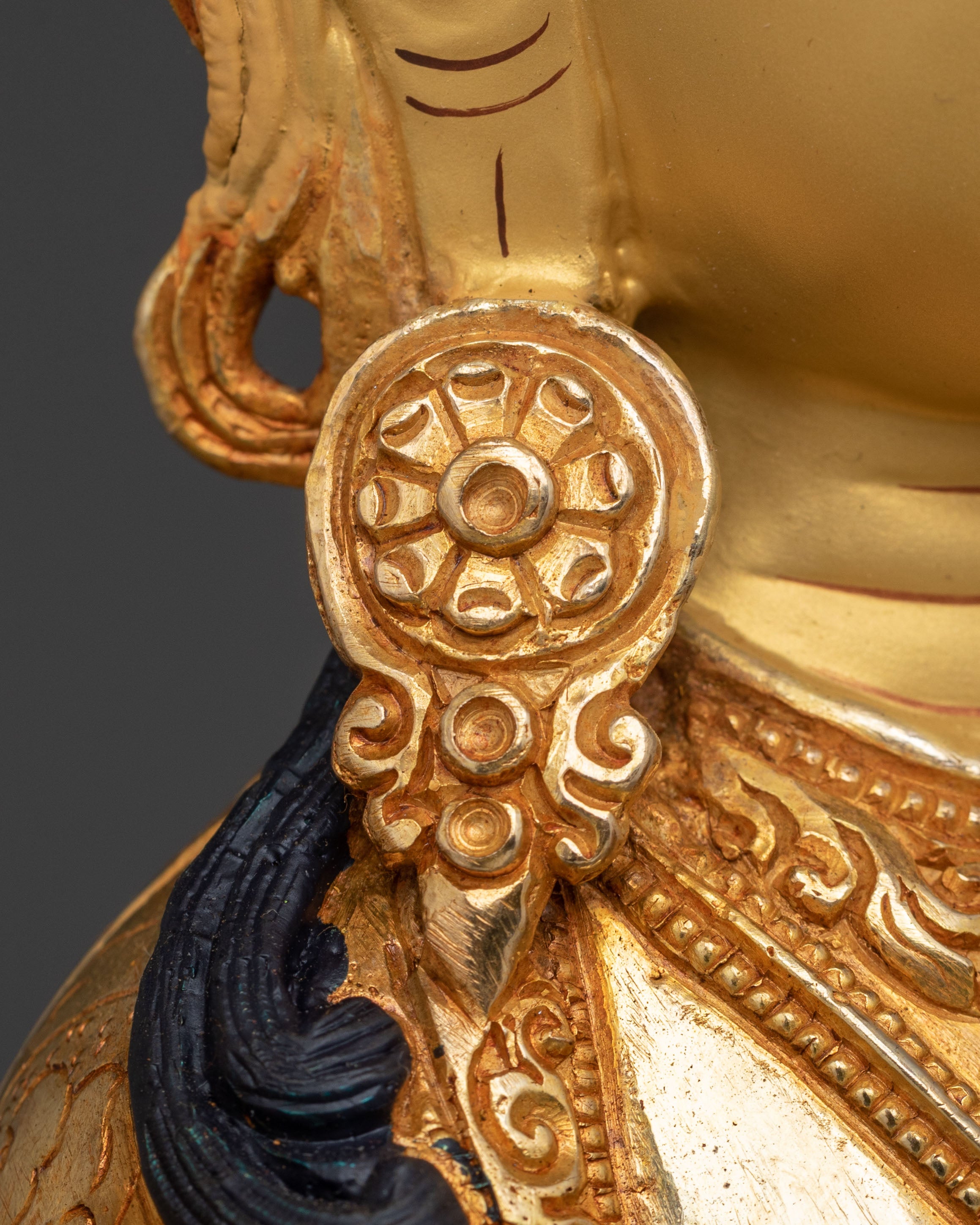 Four Armed Chenrezig Statue | 24K Gold Gilded Icon