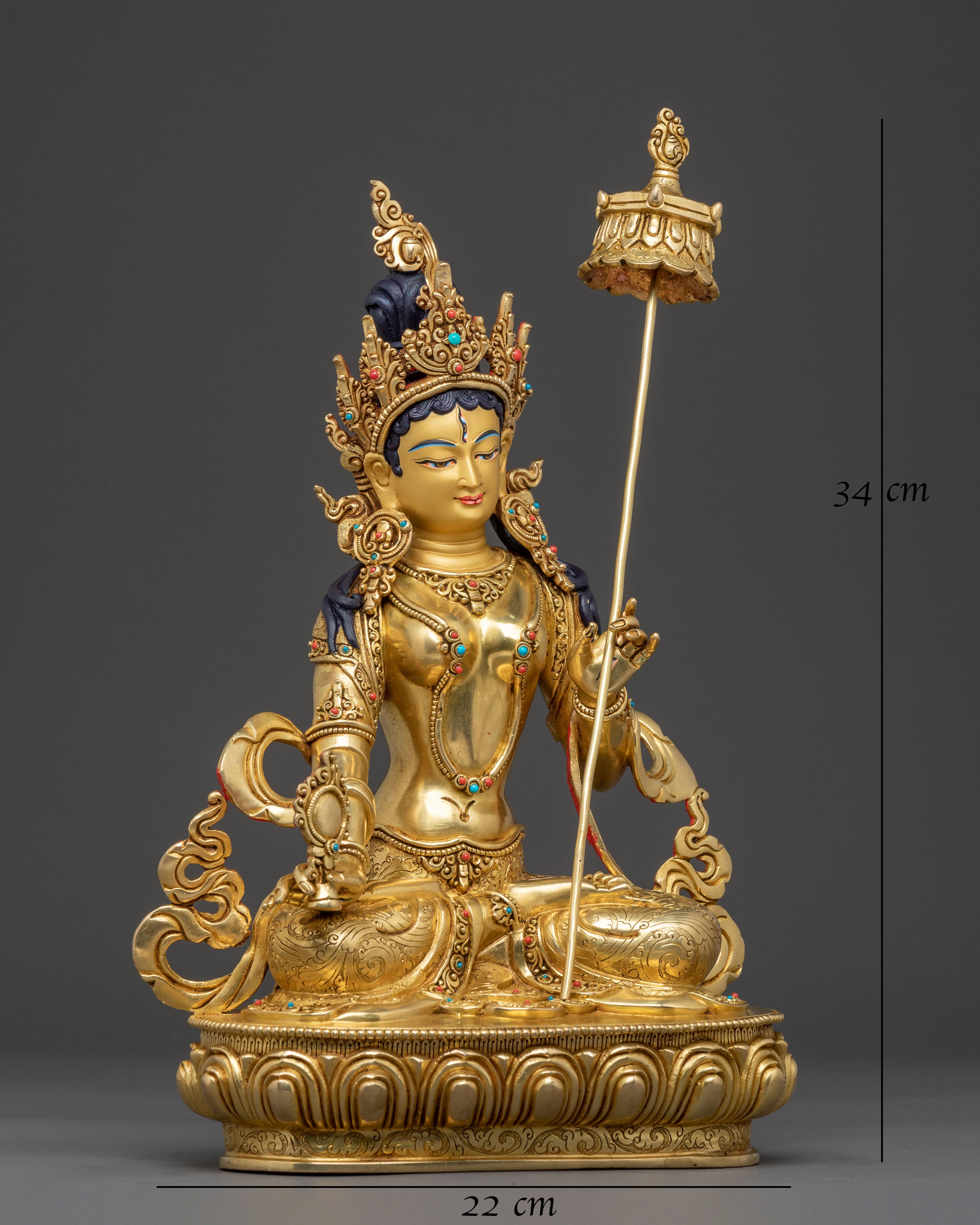 Golden Dukar Statue | Protector of the Dharma