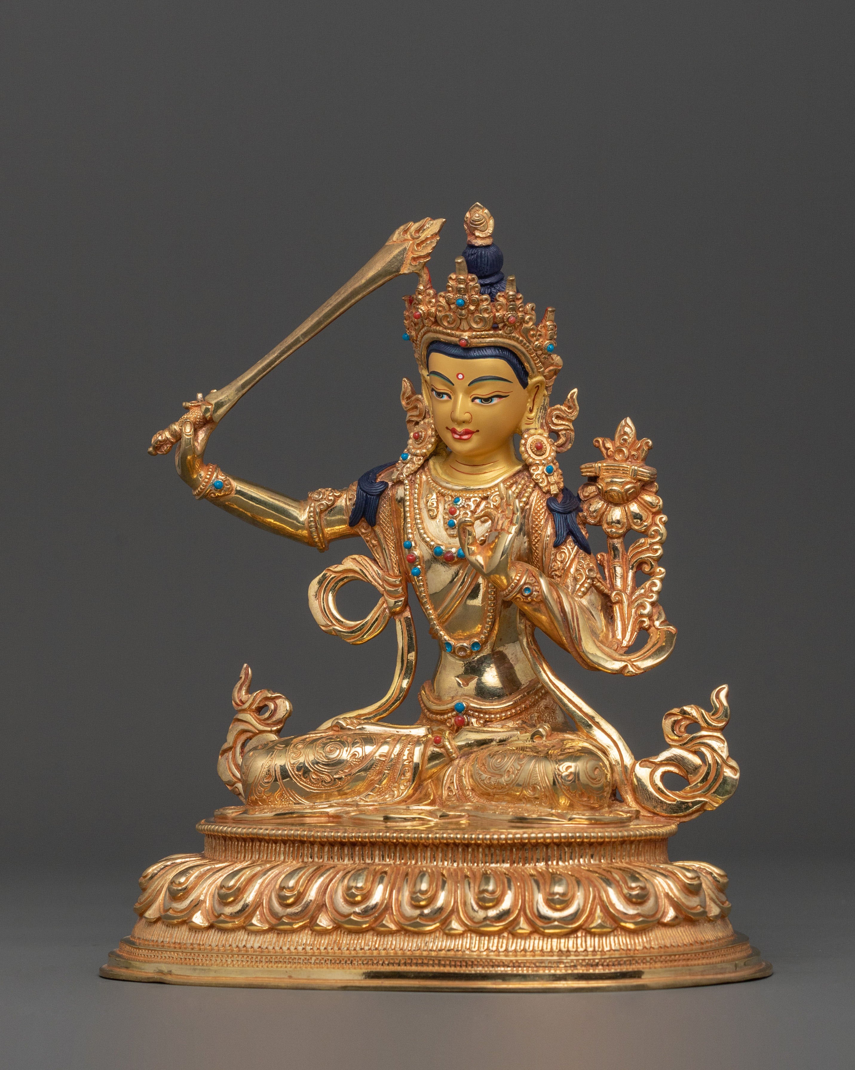 Manjushri Statue Sword of Enlightenment | Home Decor