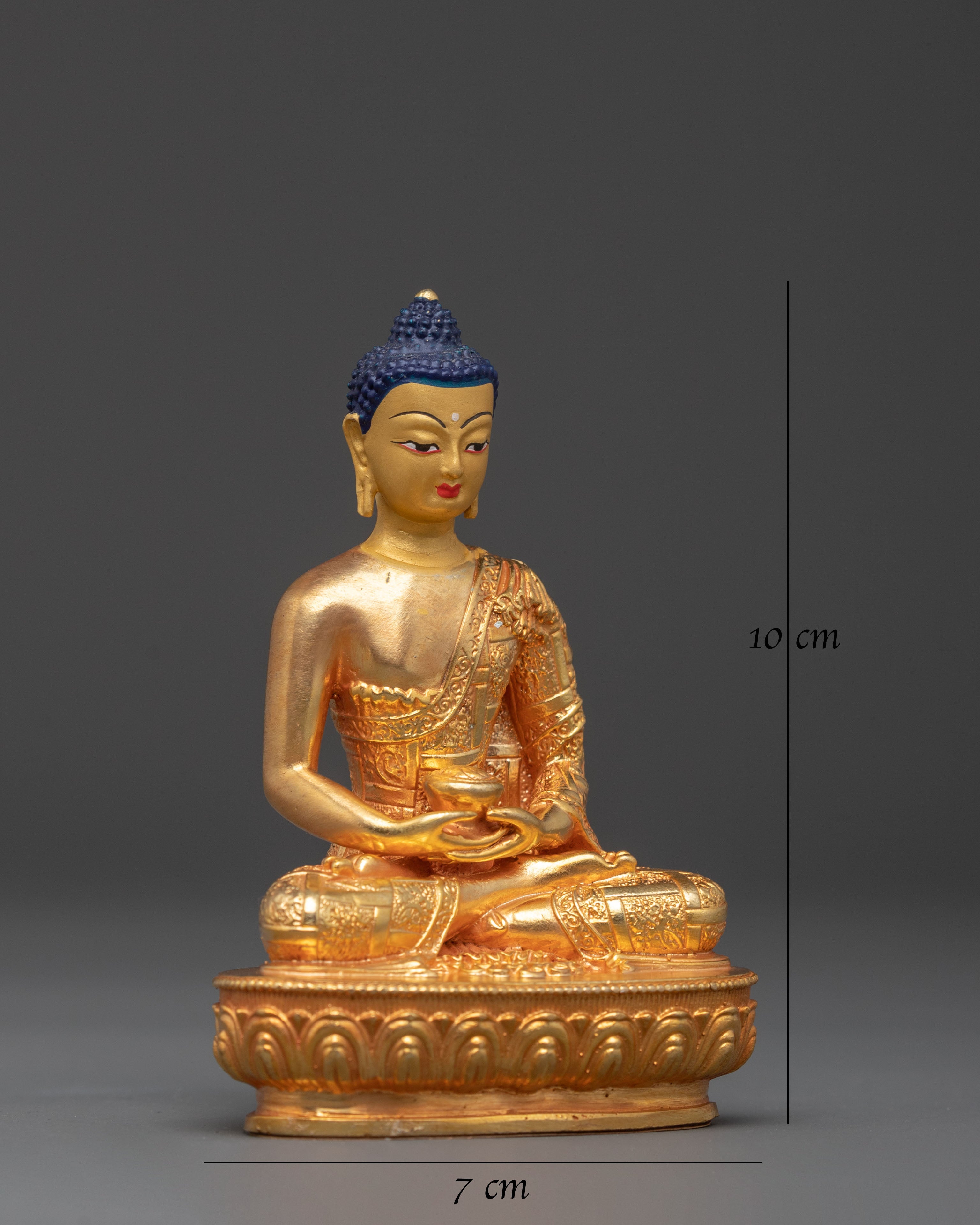 Amitabha Pure Land Buddha Statue | Gold Gilded Copper Buddhist Figurine