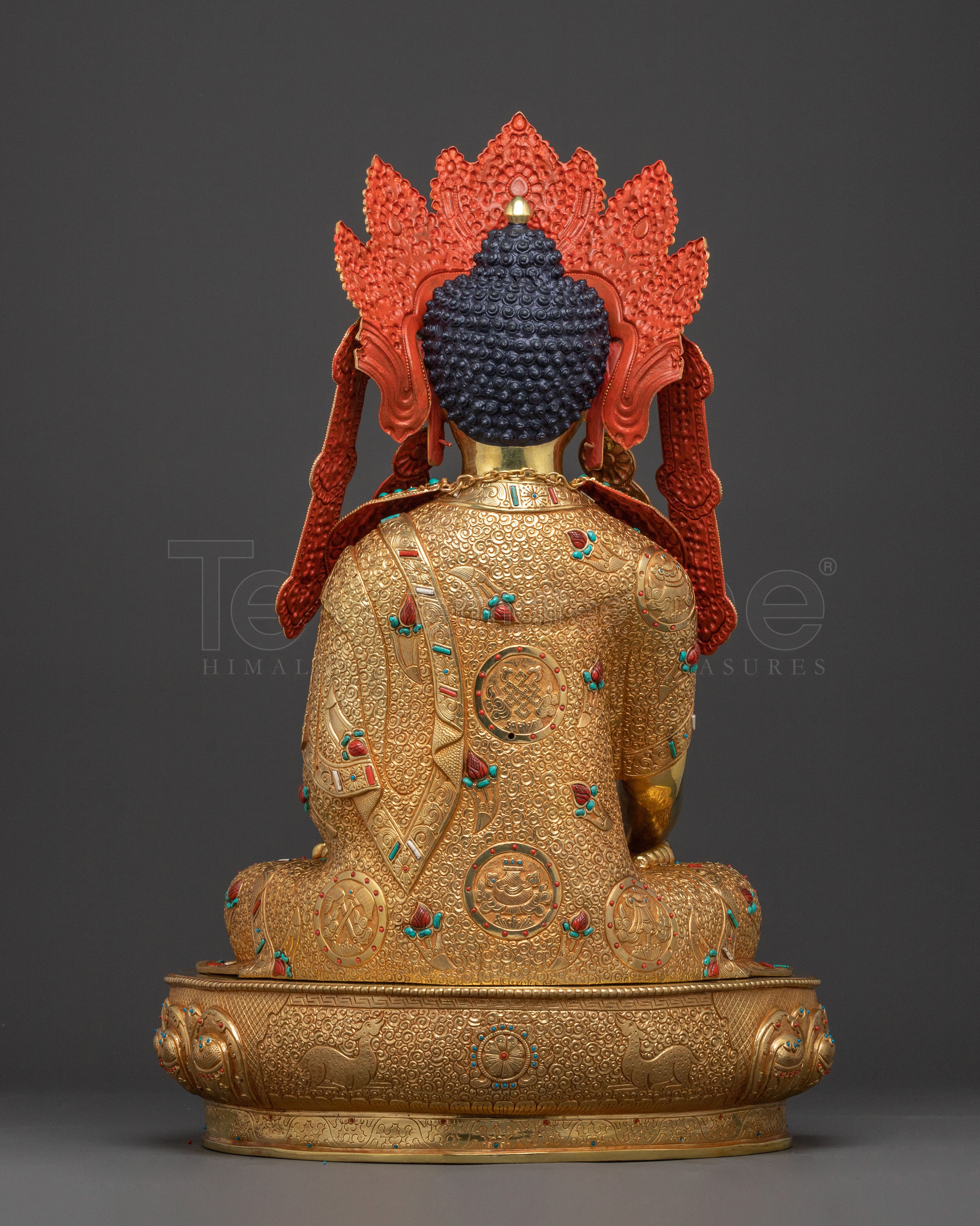 Handcrafted Crowned Shakyamuni Buddha Statue