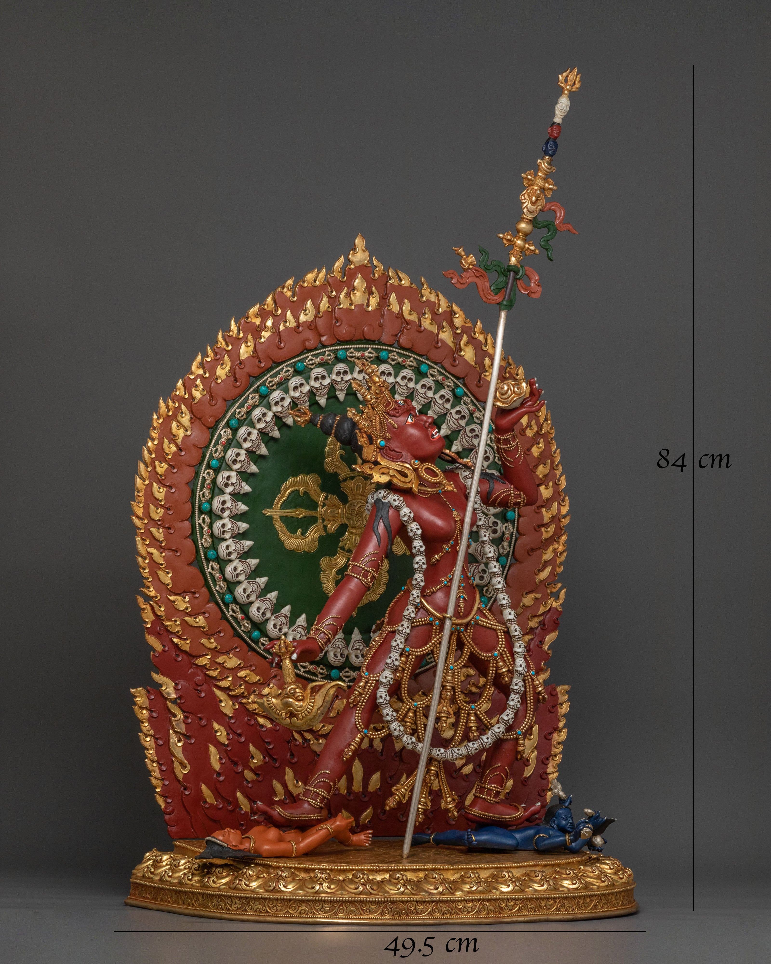 Handcrafted Wrathful Vajrayogini Statue | Tibetan Buddhist Dakini Sculpture