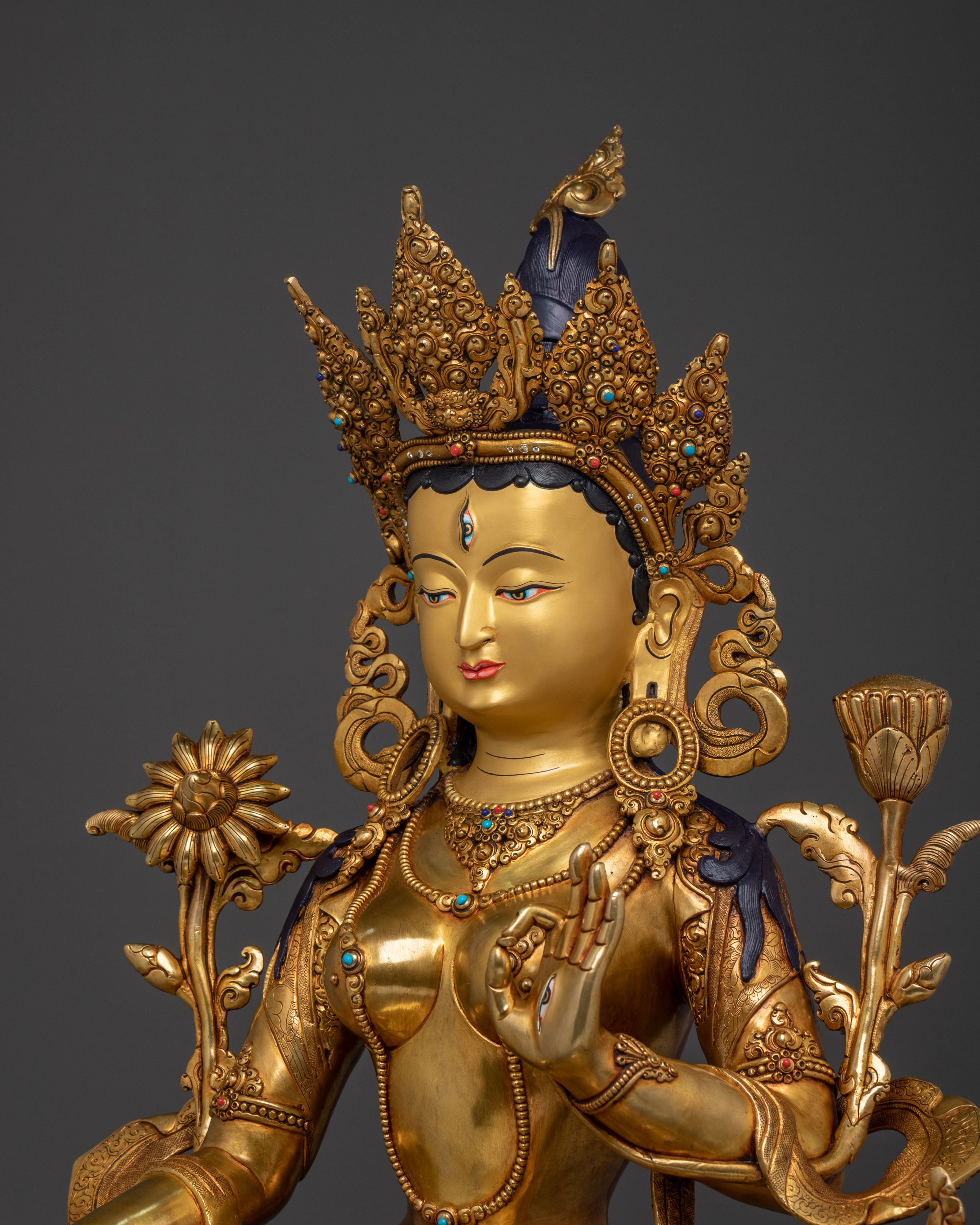 White Tara Statue: Goddess of Longevity