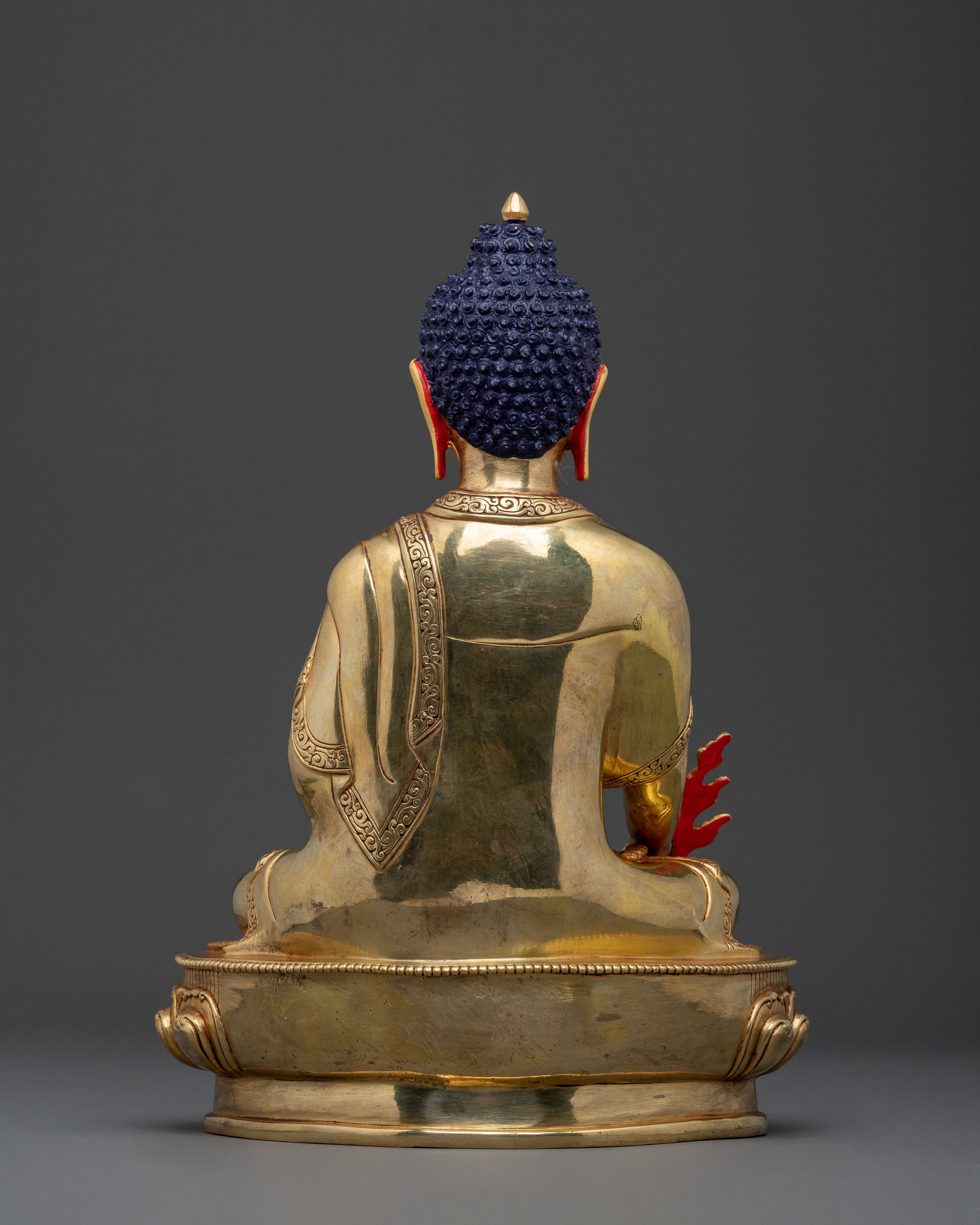 Medicine Buddha Serenity Sculpture | 24K Gold Gilded
