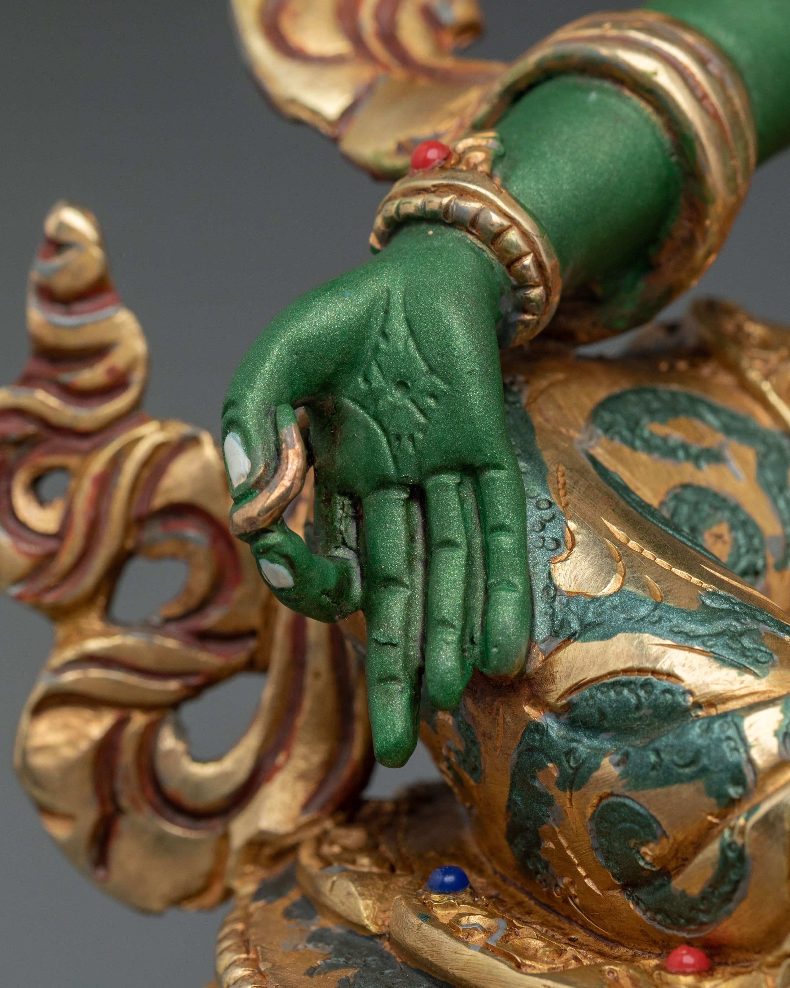 Green Tara Altar Decor Statue: Protector of Compassionate Action