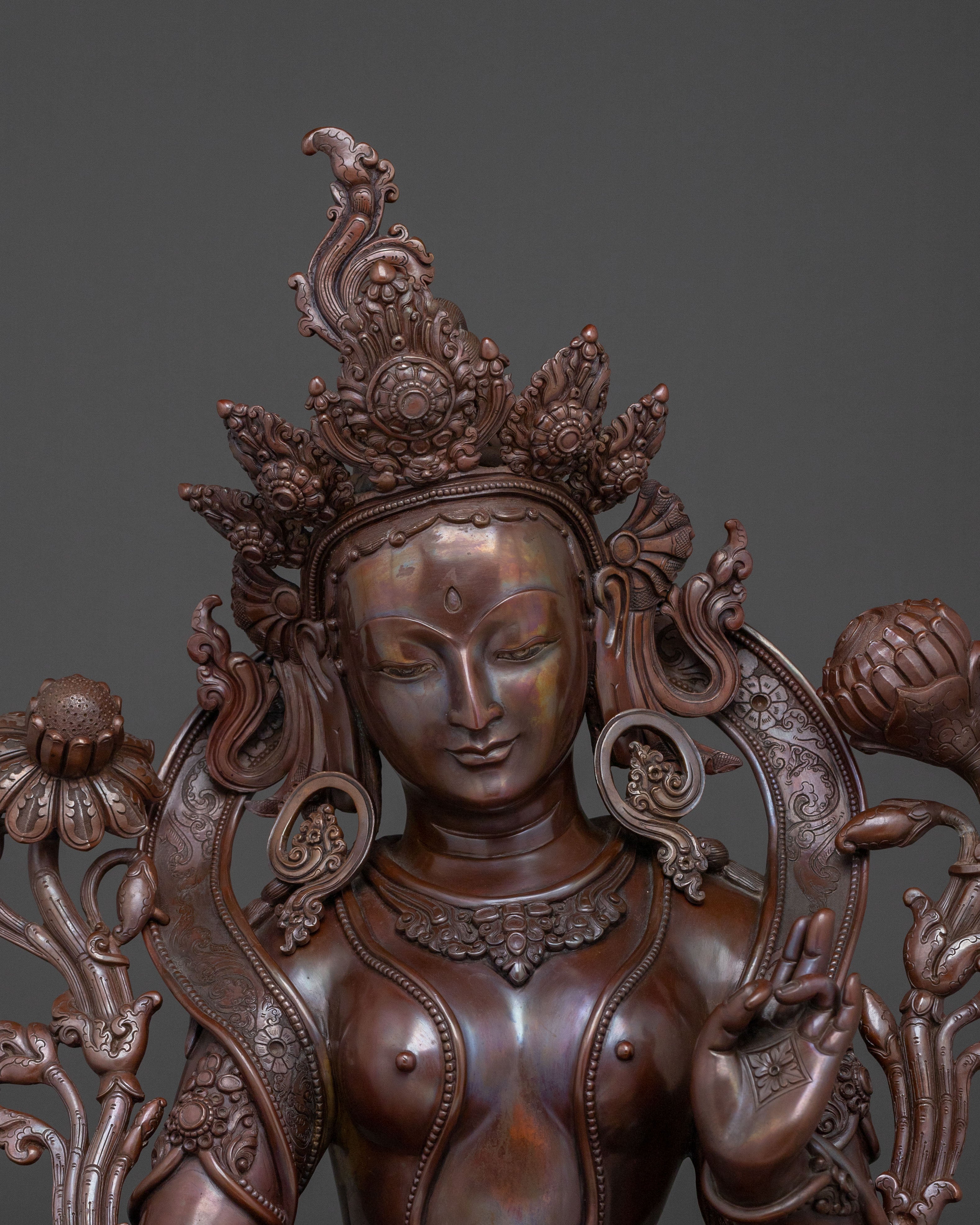 Divine Green Tara Figurine | Tibetan Buddhist Goddess
