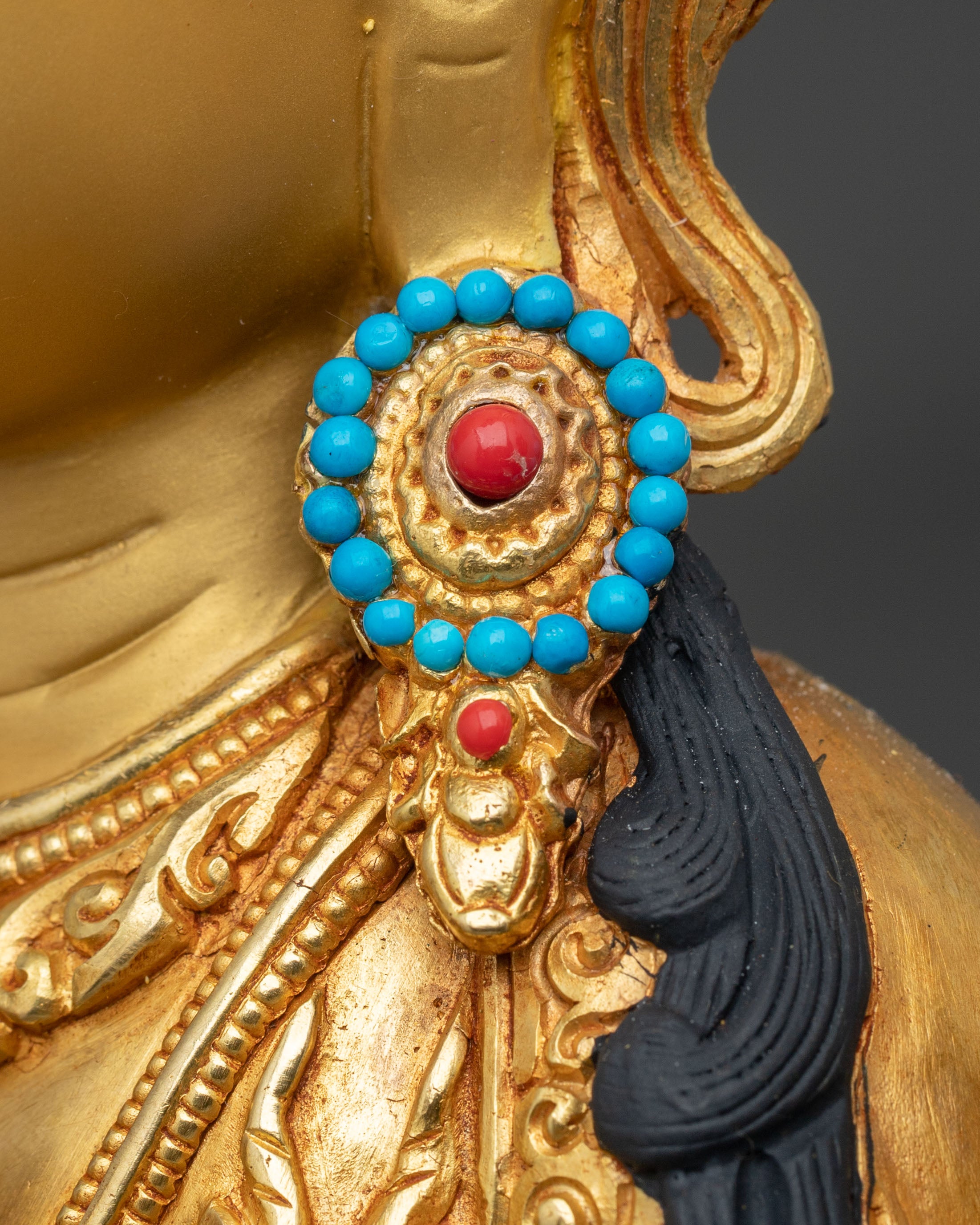 Four-Armed Chenrezig 24K Gold Gilded Statue | Compassionate Radiance