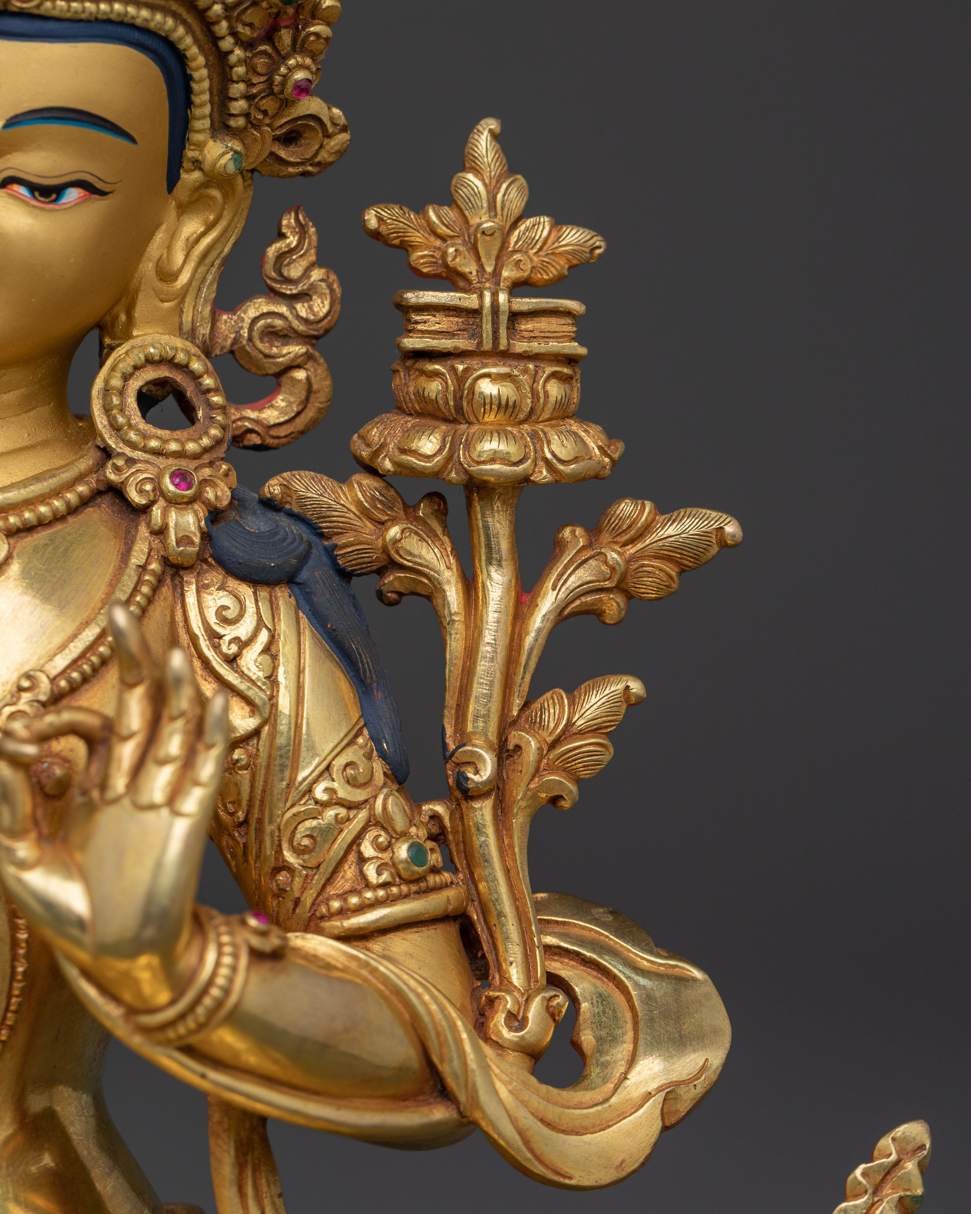 Manjushri Dharma Wisdom Statue | 24K Gold Gilded