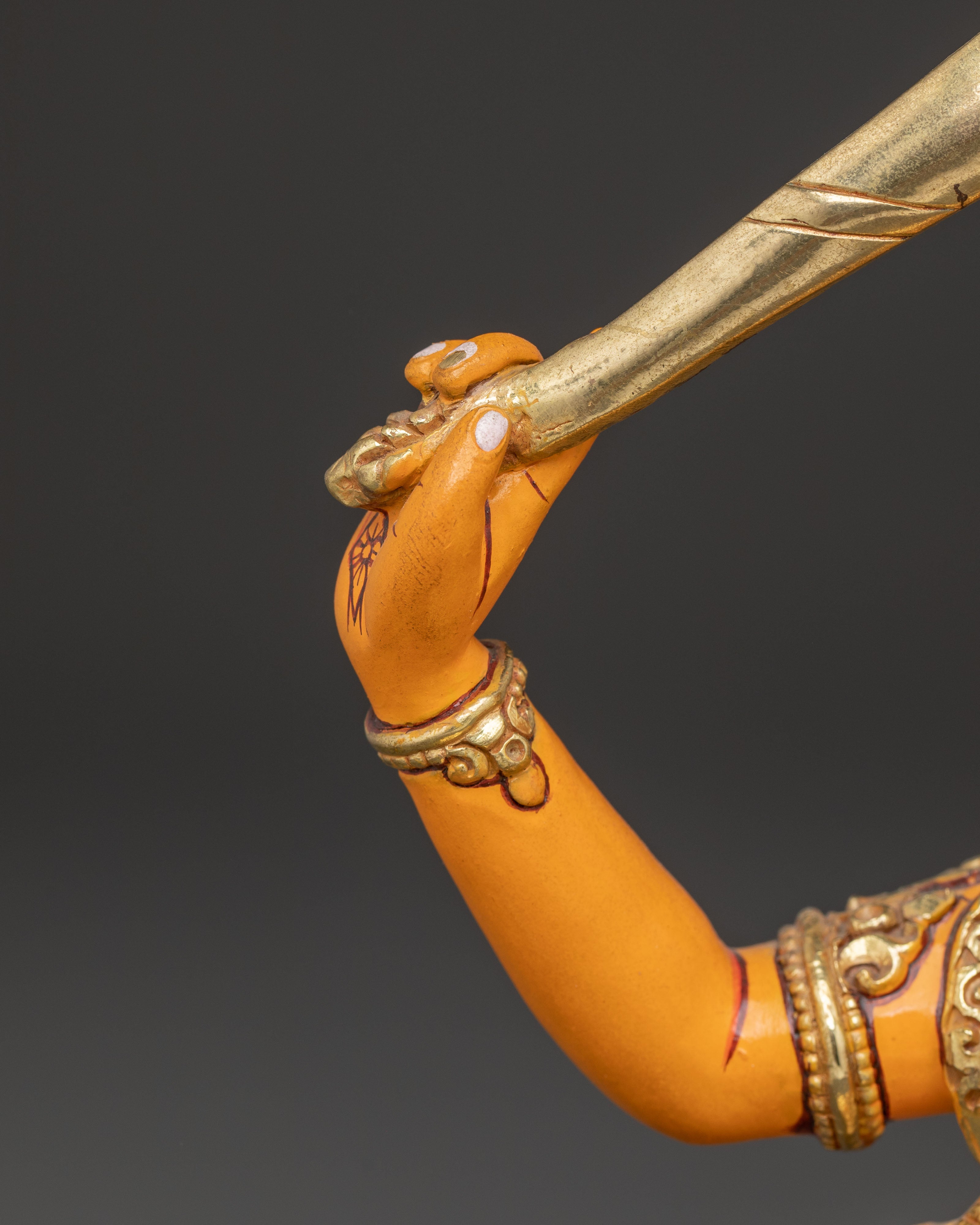 Himalayan Handcrafted Manjushri Statue | Tibetan Buddhist Art