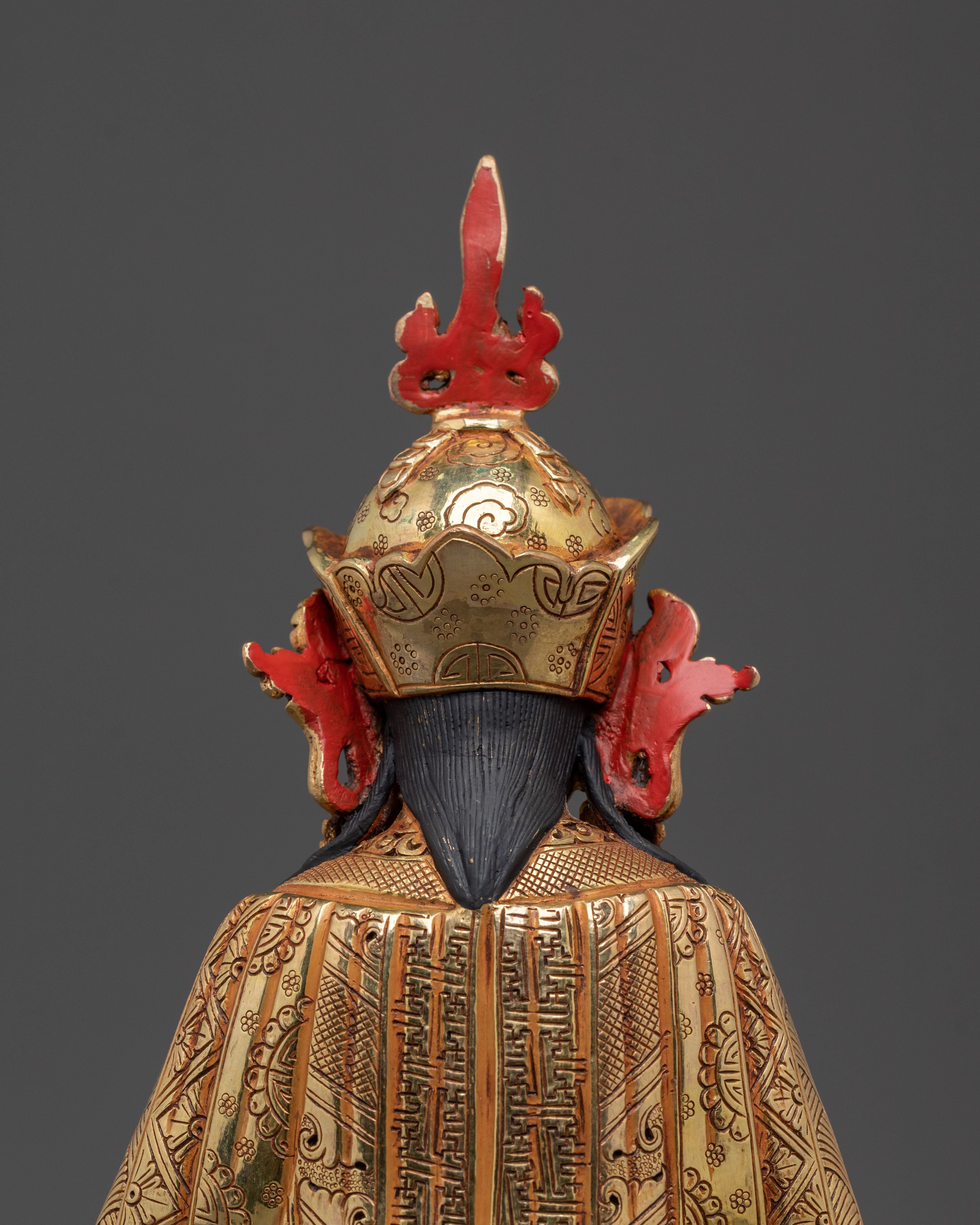 Guru Orgyen Norlha Statue | 24K Gold Gilded Buddhist Master