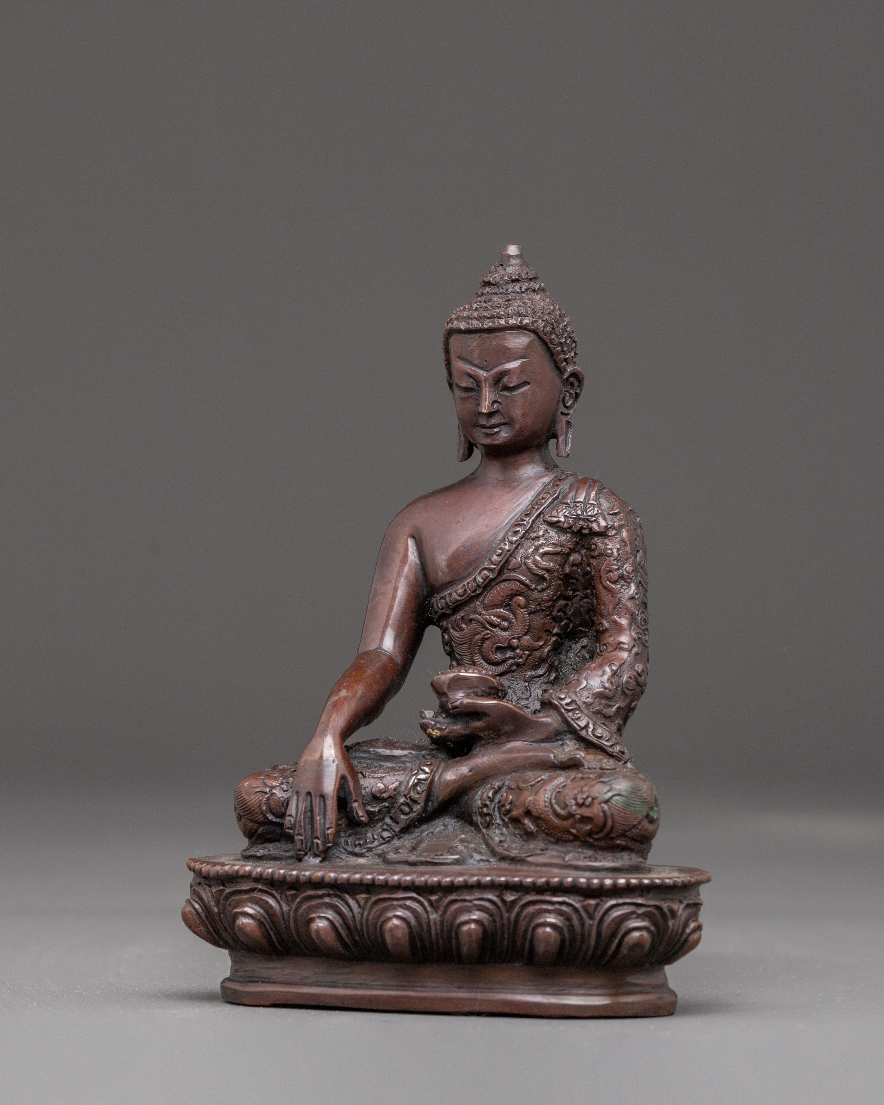 Handmade Oxidized Shakyamuni Buddha Statue | Historical Buddha