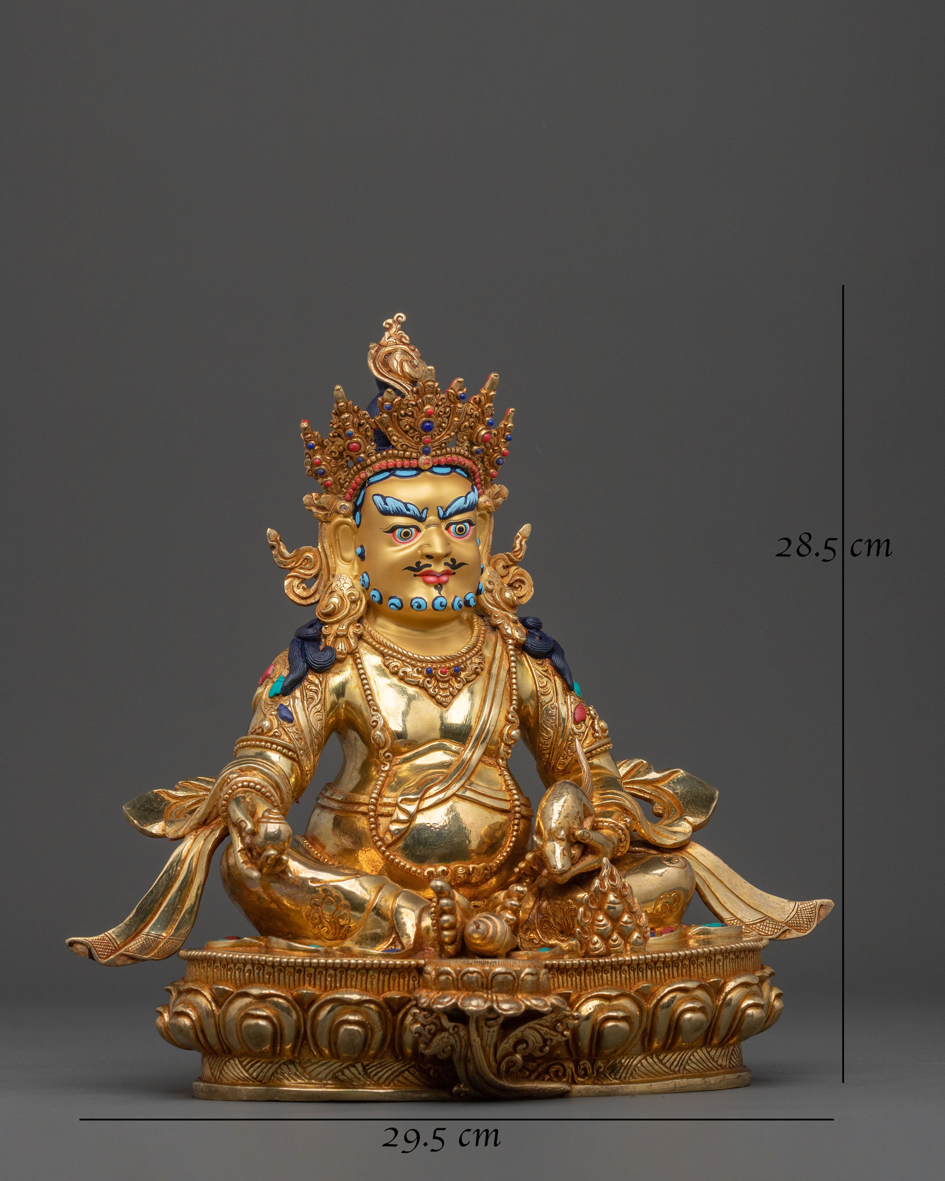 Wealth God Dzambhala Sacred Sculpture | Buddhist God of Prosperity
