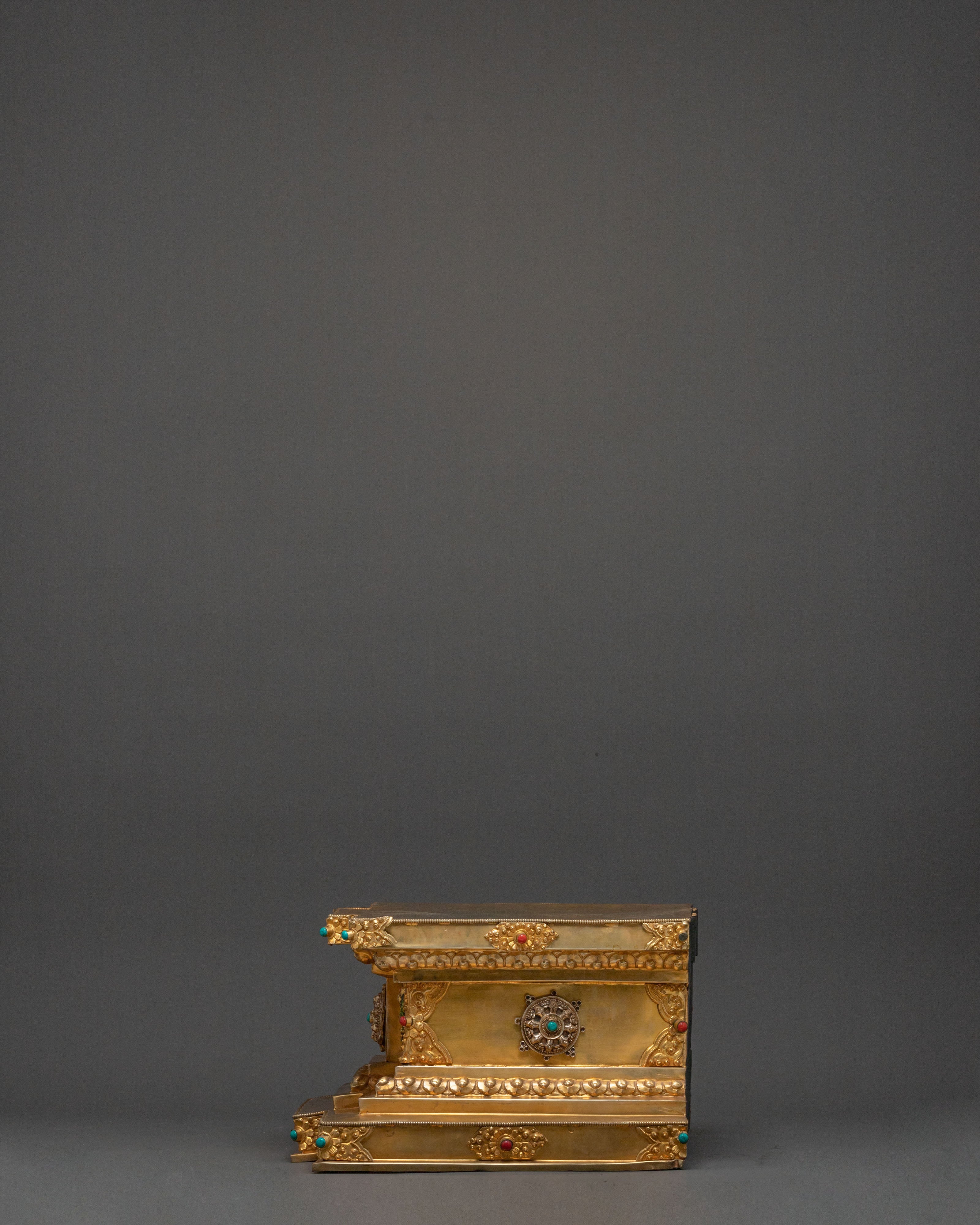 Sacred Throne: 24K Gold Gilded Art