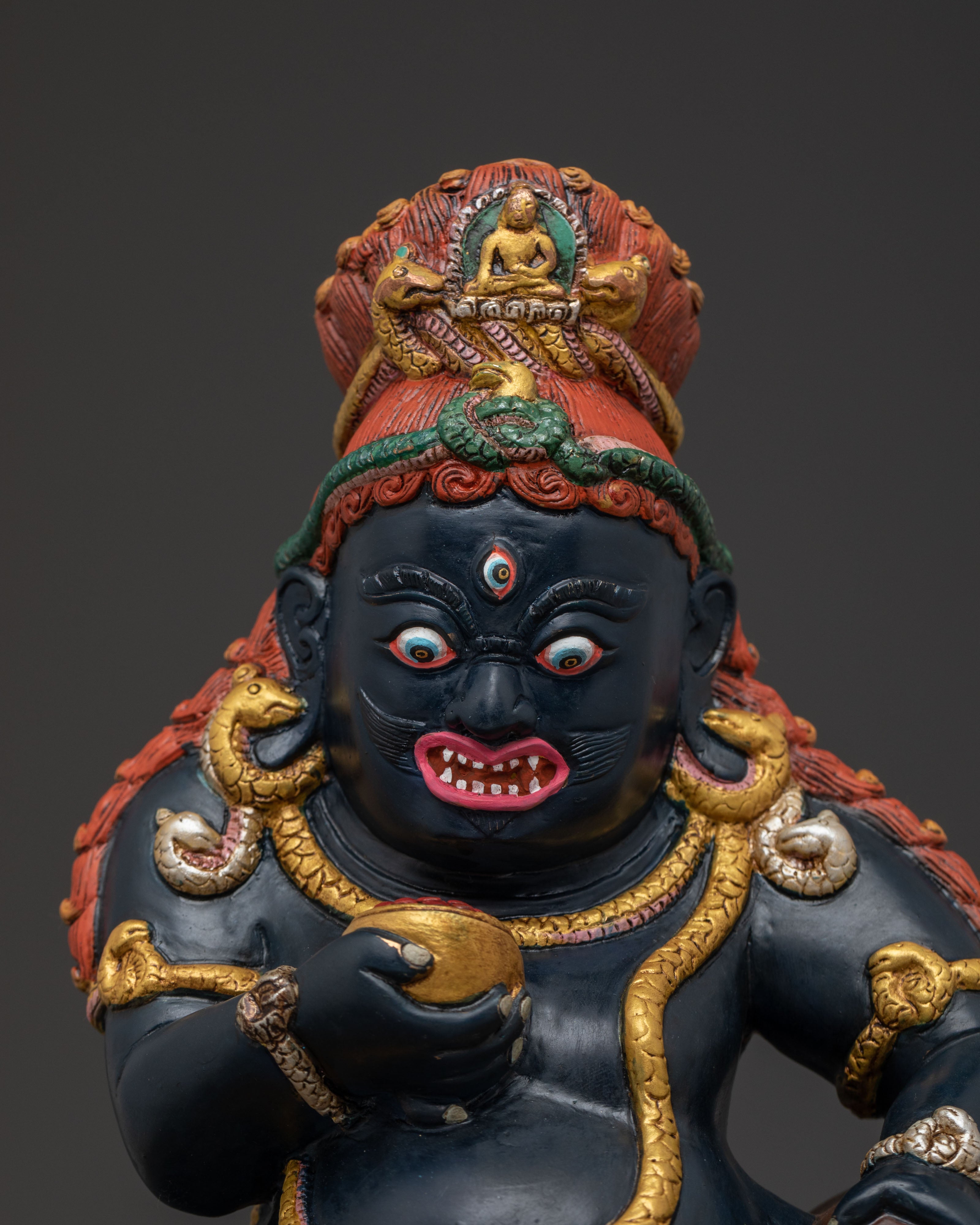 Black Dzambhala Tantric Statue | Wealth Deity