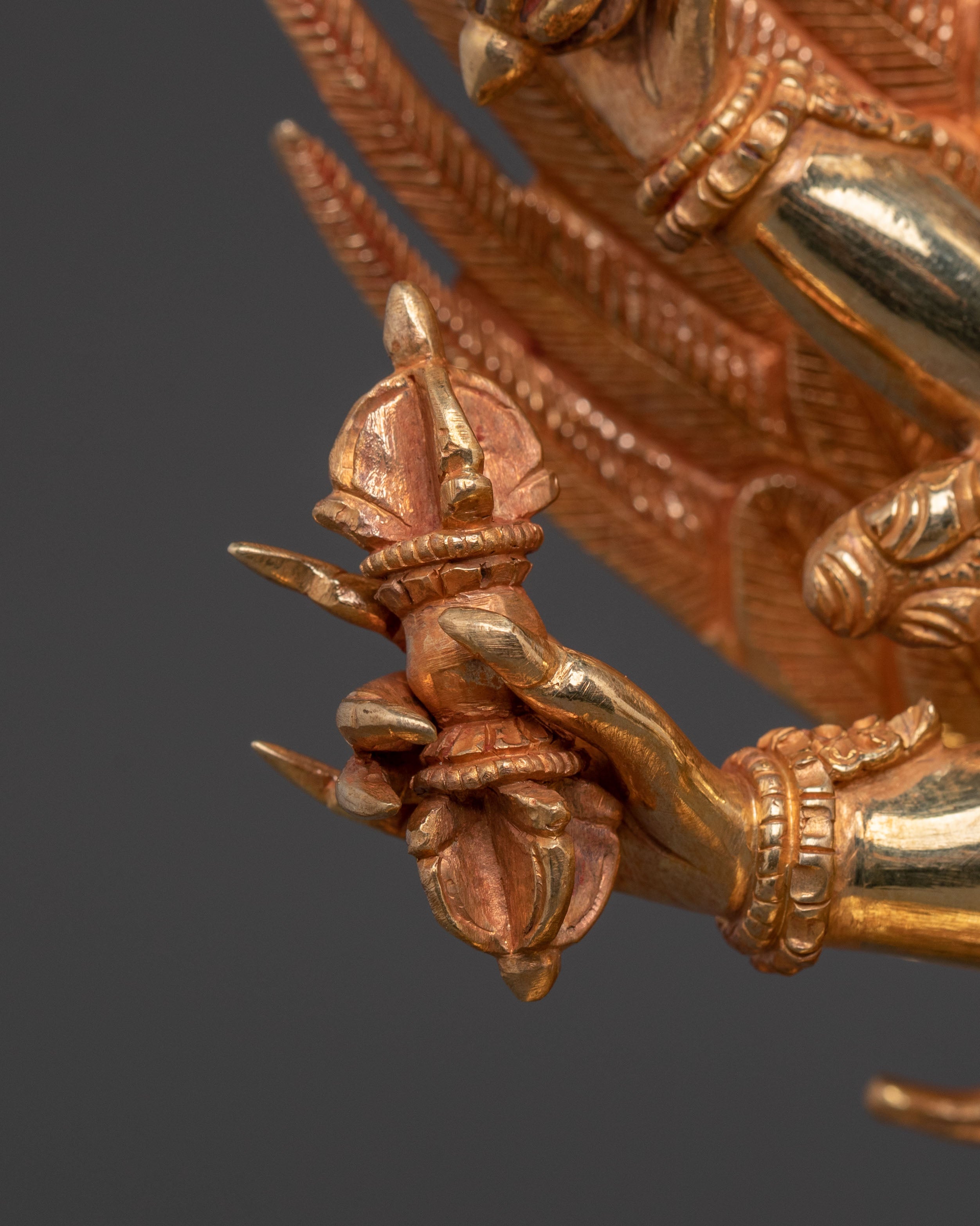 Vajrakilaya Statue – Handcrafted 24K Gold Gilded