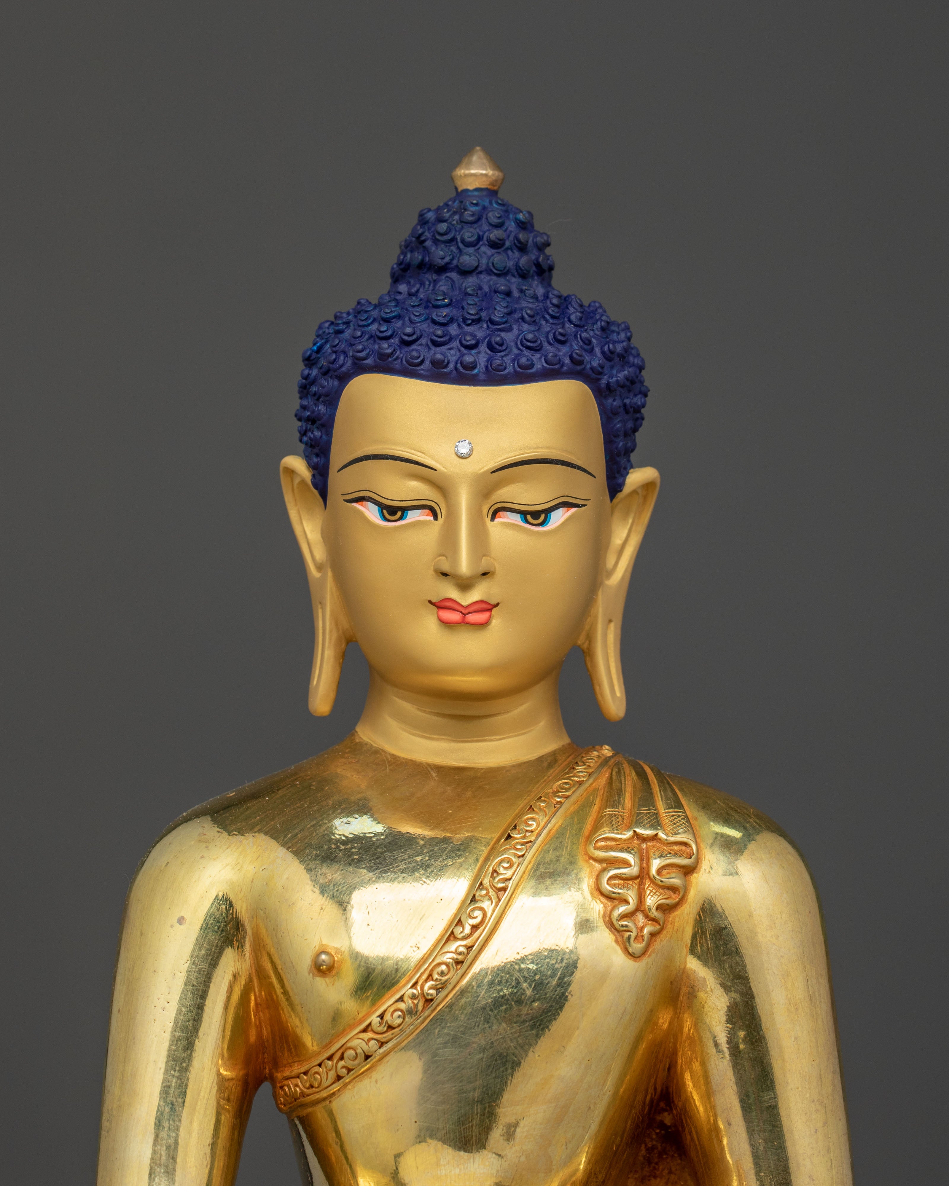 Handcrafted Shakyamuni Buddha Statue with Throne