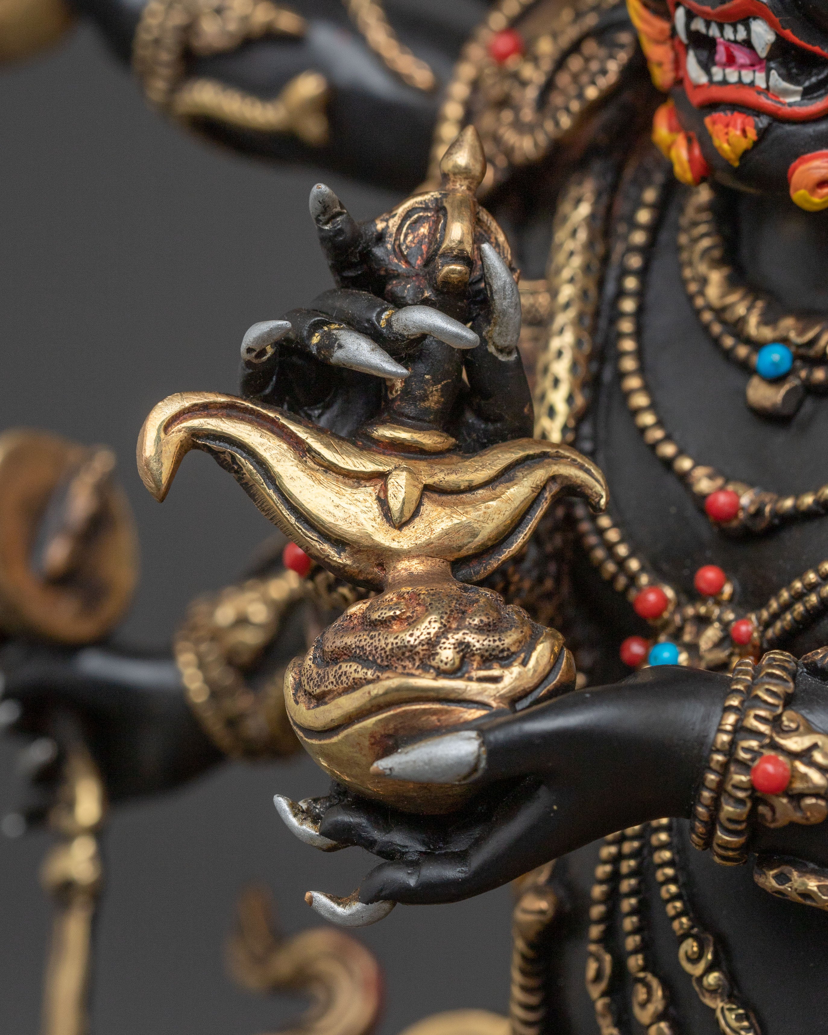 Six Armed Mahakala Divine Statue | Spiritual Decor