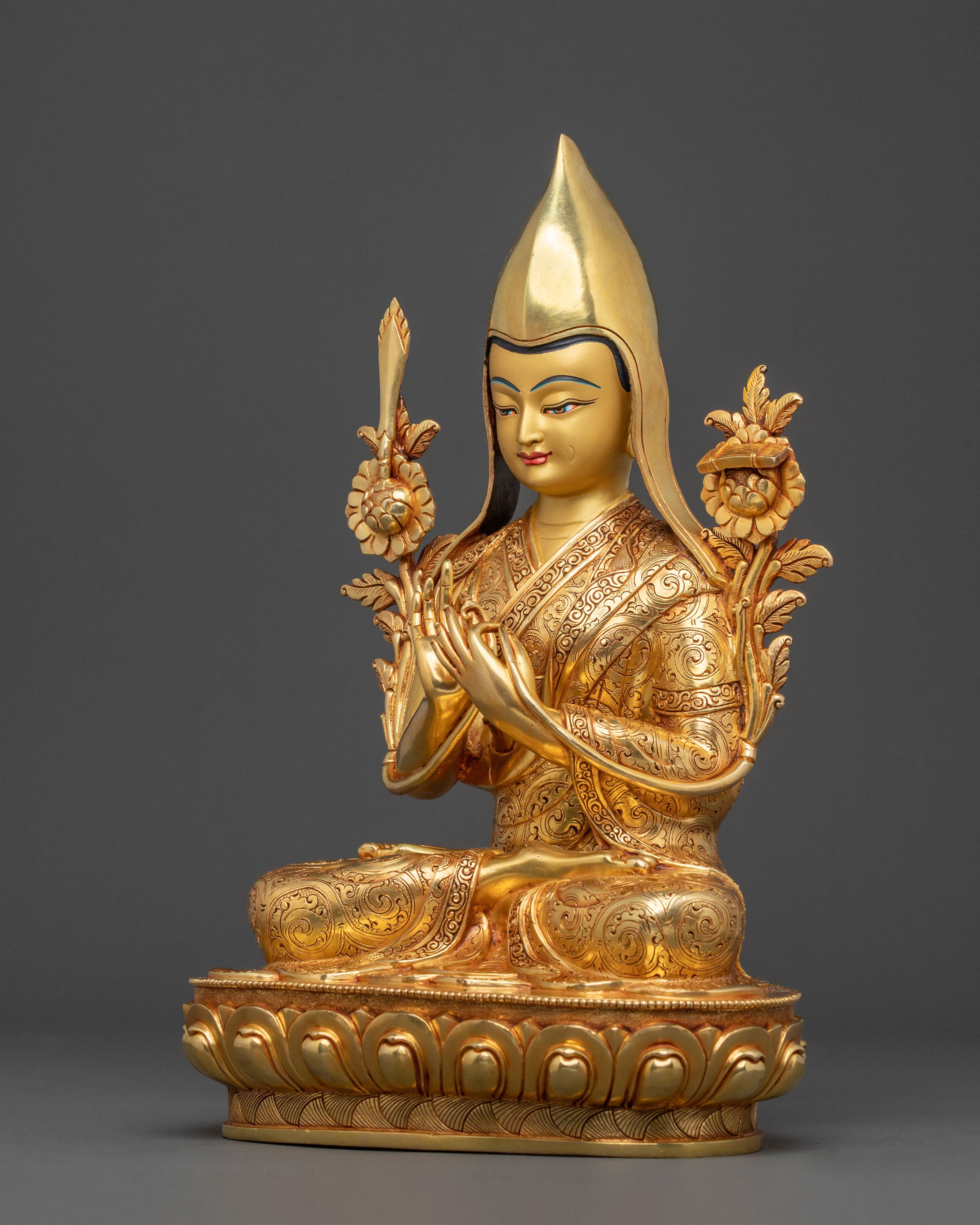 Tsongkhapa and Disciples Figure | Tibetan Buddhist Decor