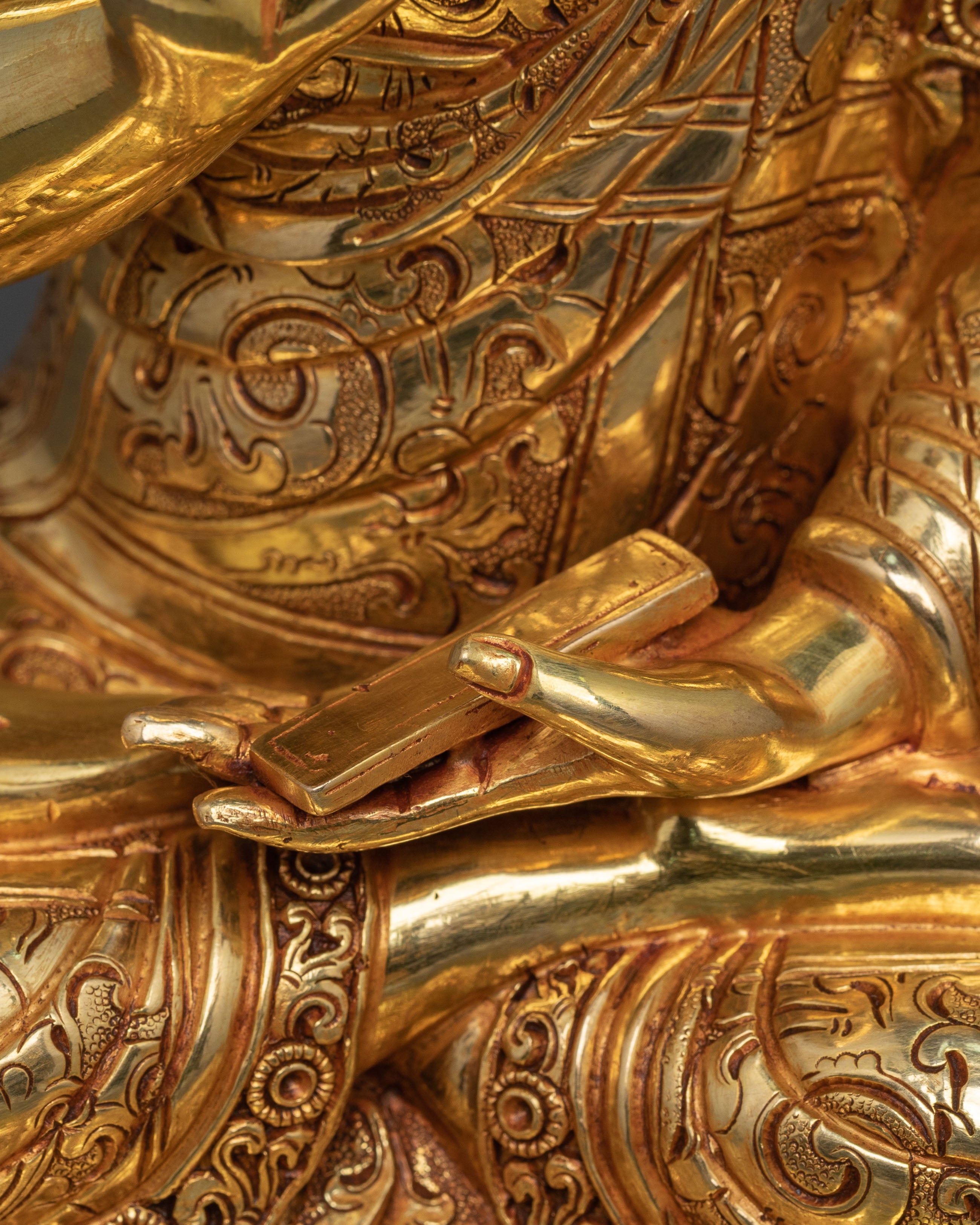 Buddhist Statue Set of Tsongkhapa with Disciples – Gilded Copper Masterpiece