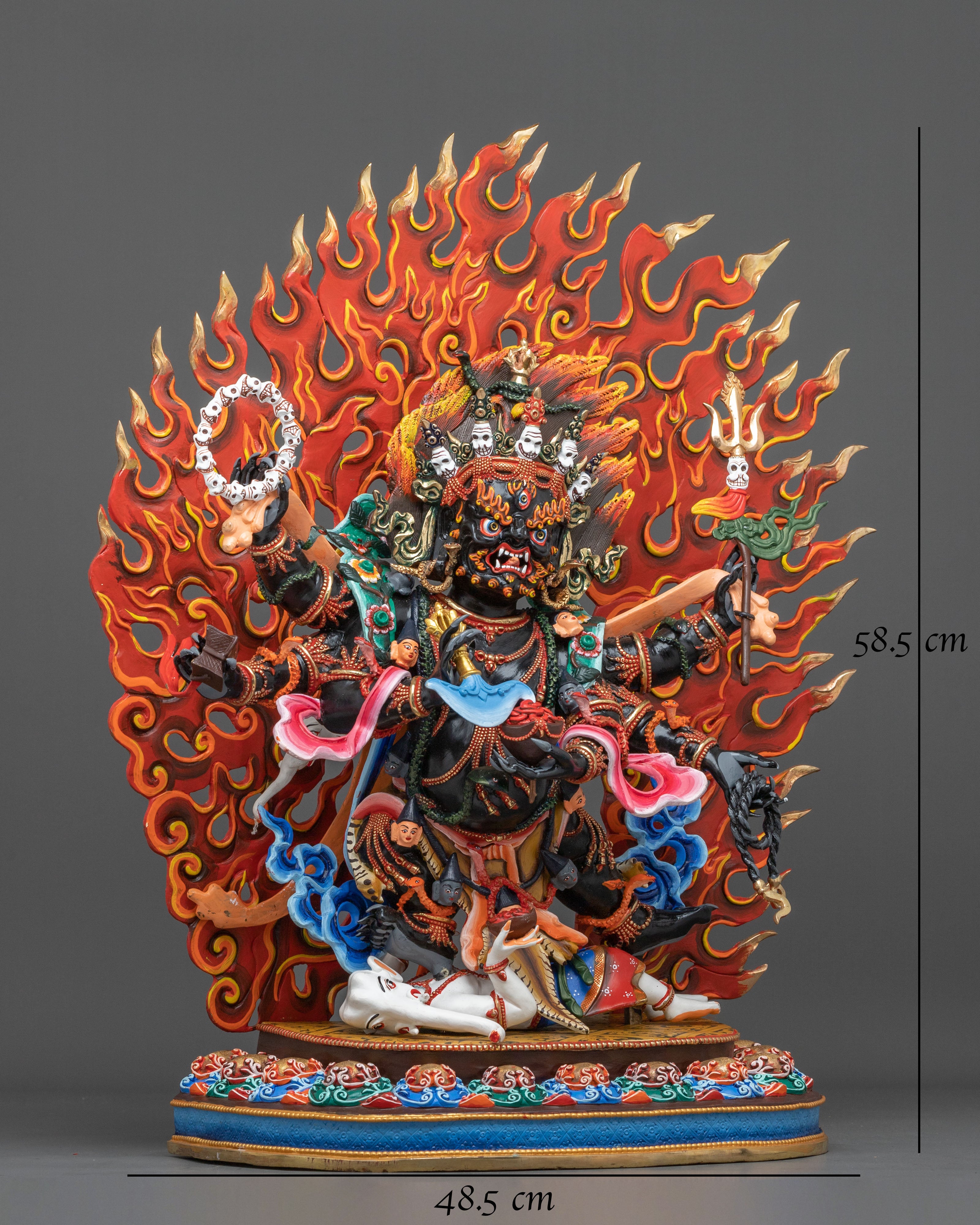 Six-Armed Mahakala Statue | Protector's Majestic Form