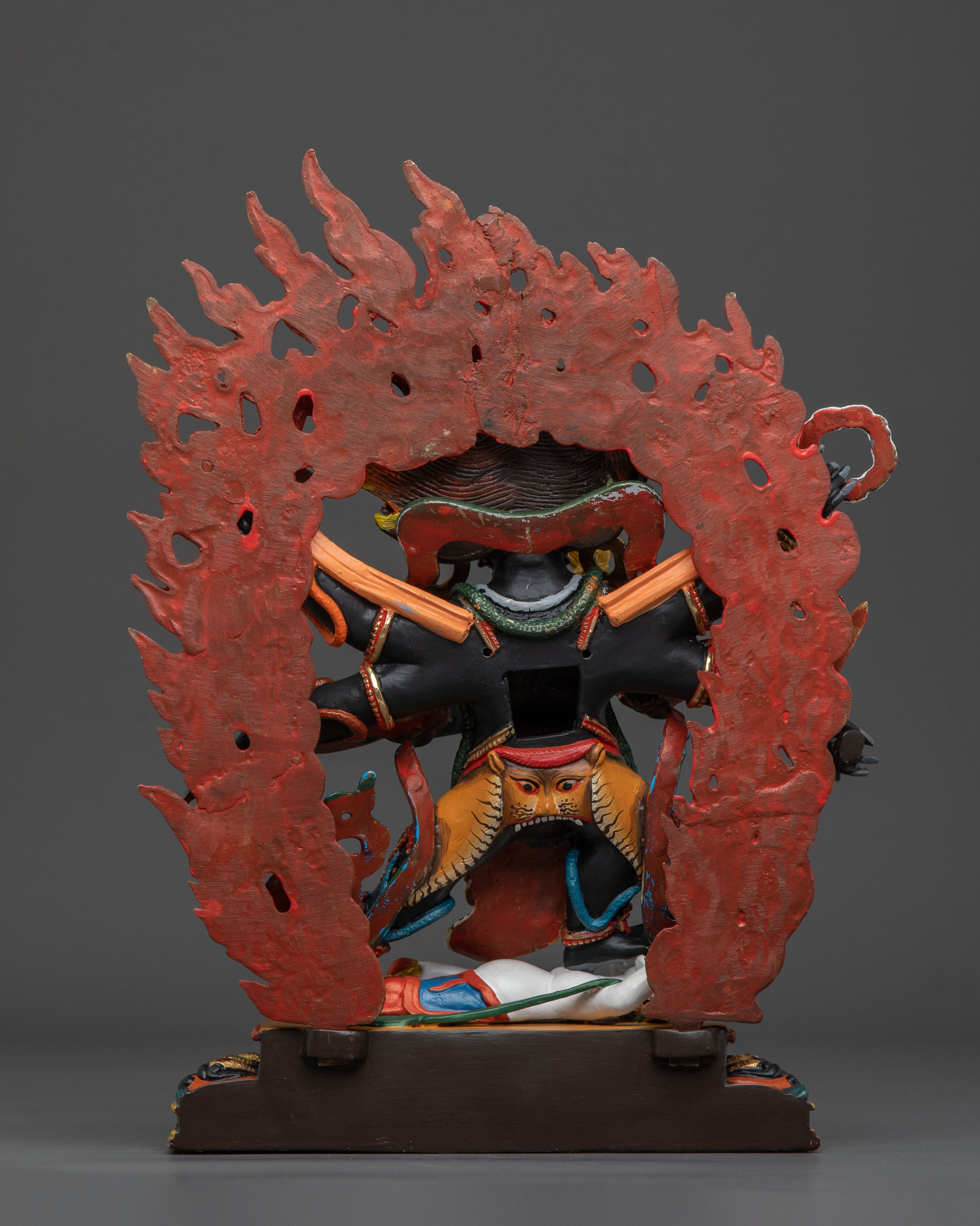 Six Armed Mahakala Wrathful Figurine | Home Decor