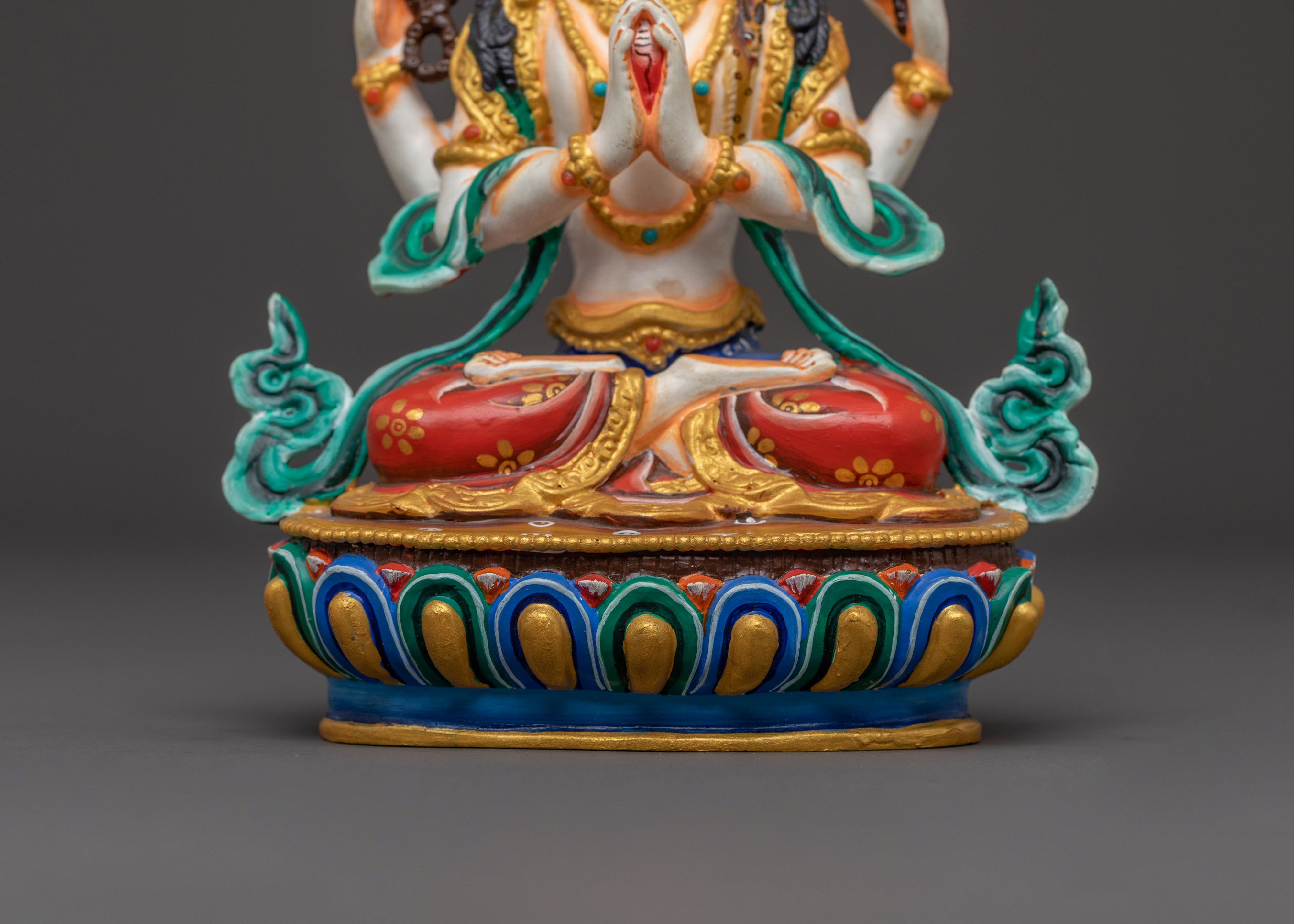 Chenrezig Meditational Statue – Handcrafted Devotion