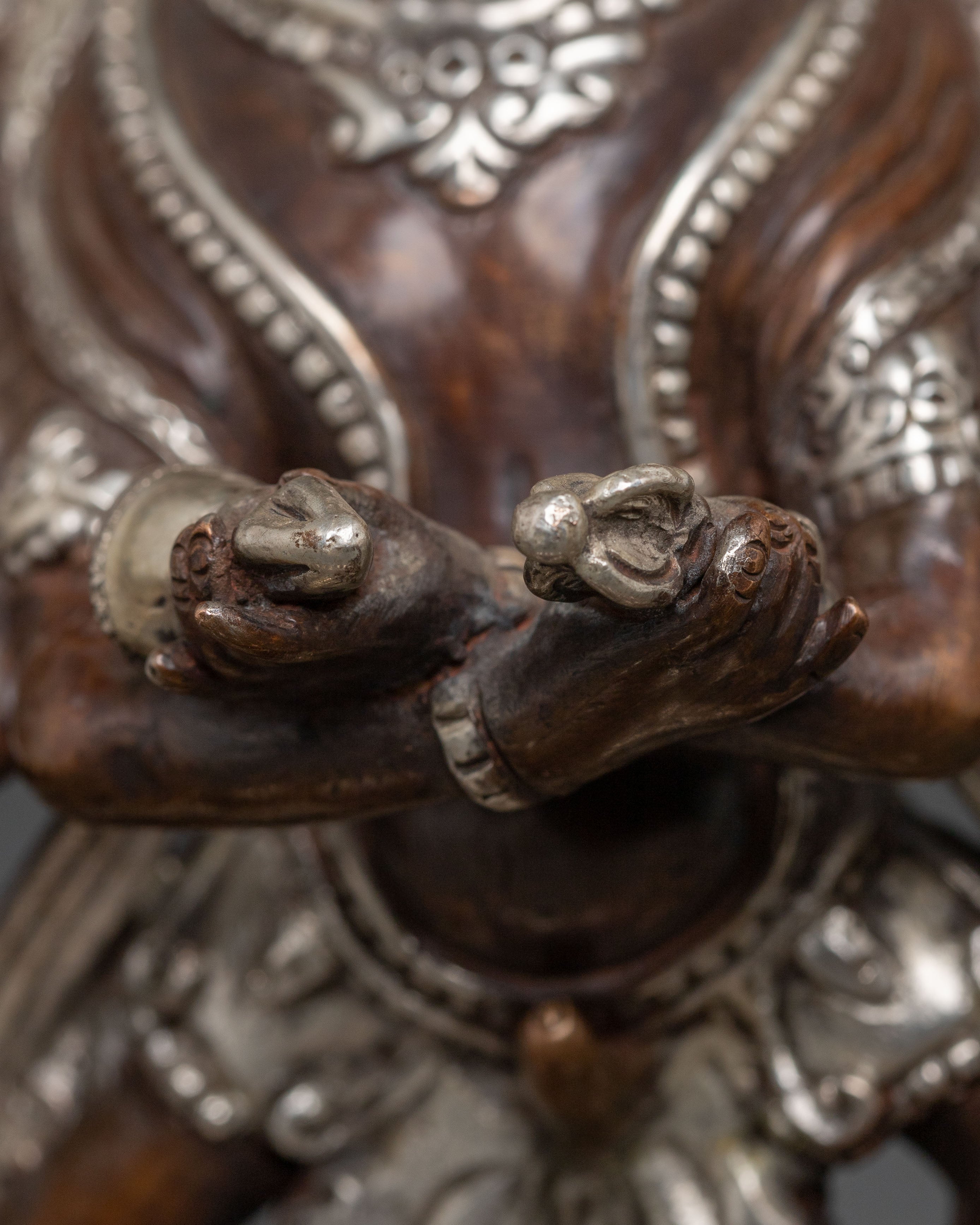 Chakrasamvara: Handcrafted Oxidized Copper Figurine