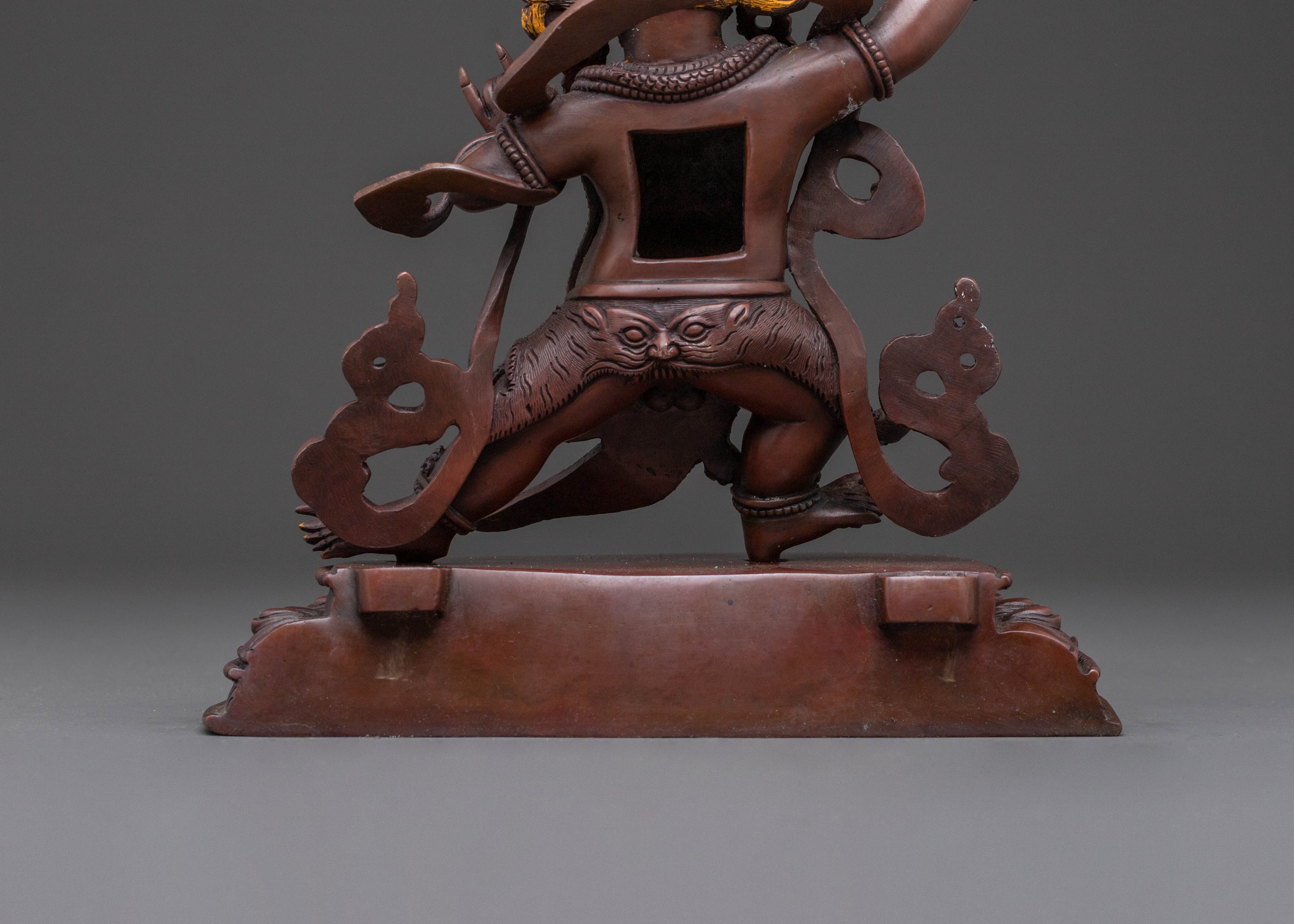 Vajrapani Blessing Statue – Oxidized Copper Artistry