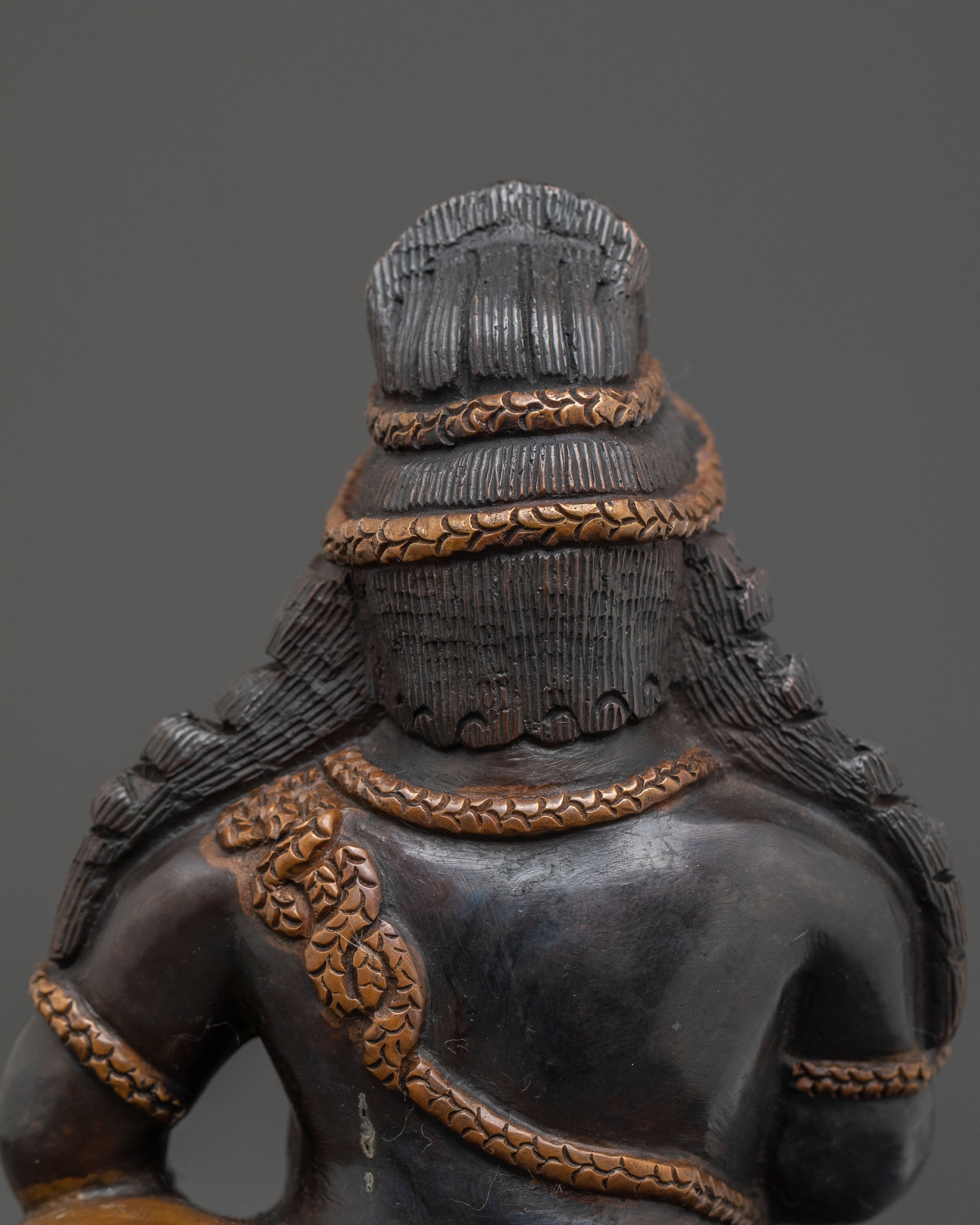 Black Dzambhala Statue | Oxidized Copper Figure