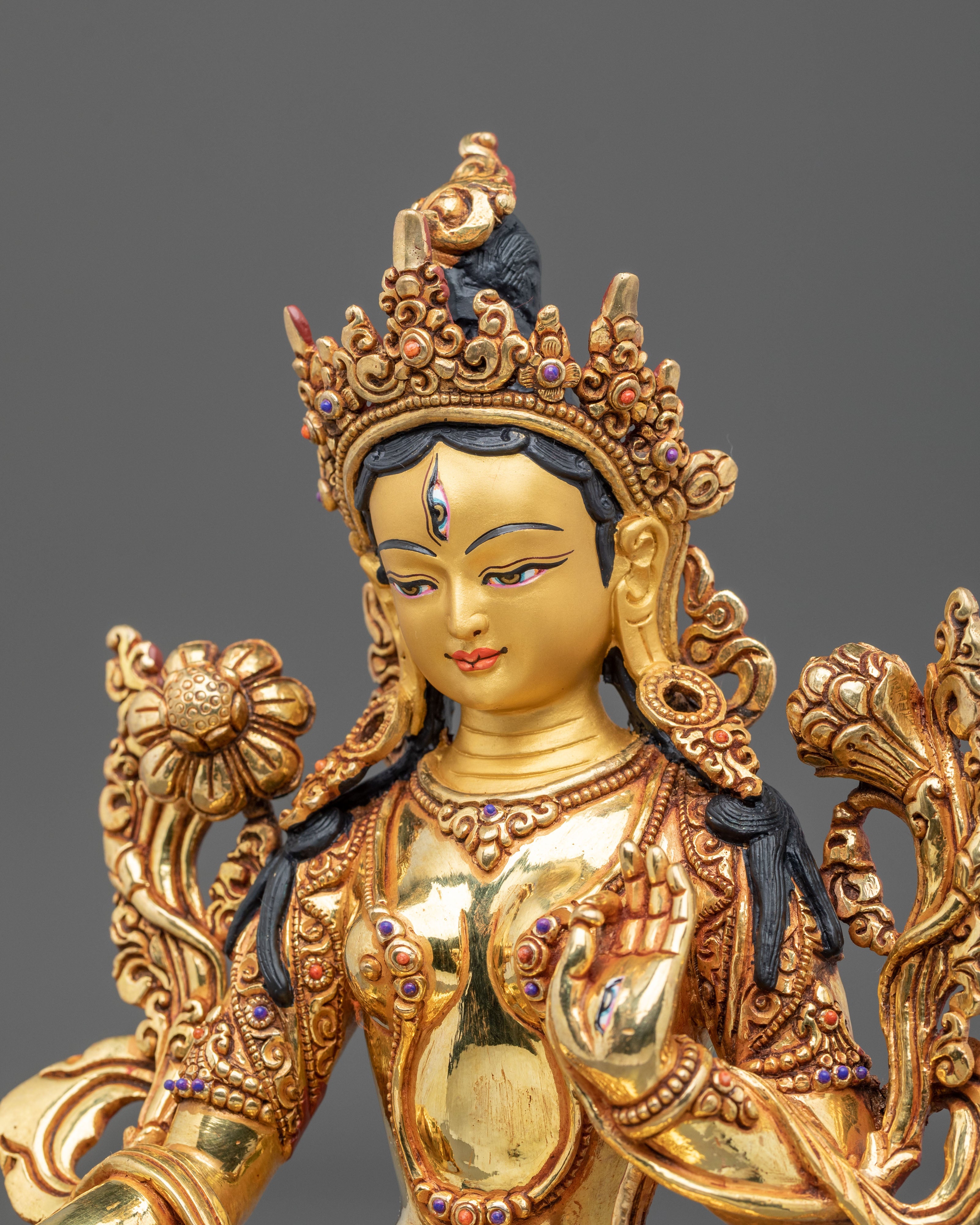 Sita Tara "White Tara" Golden Statue | Made in Nepal
