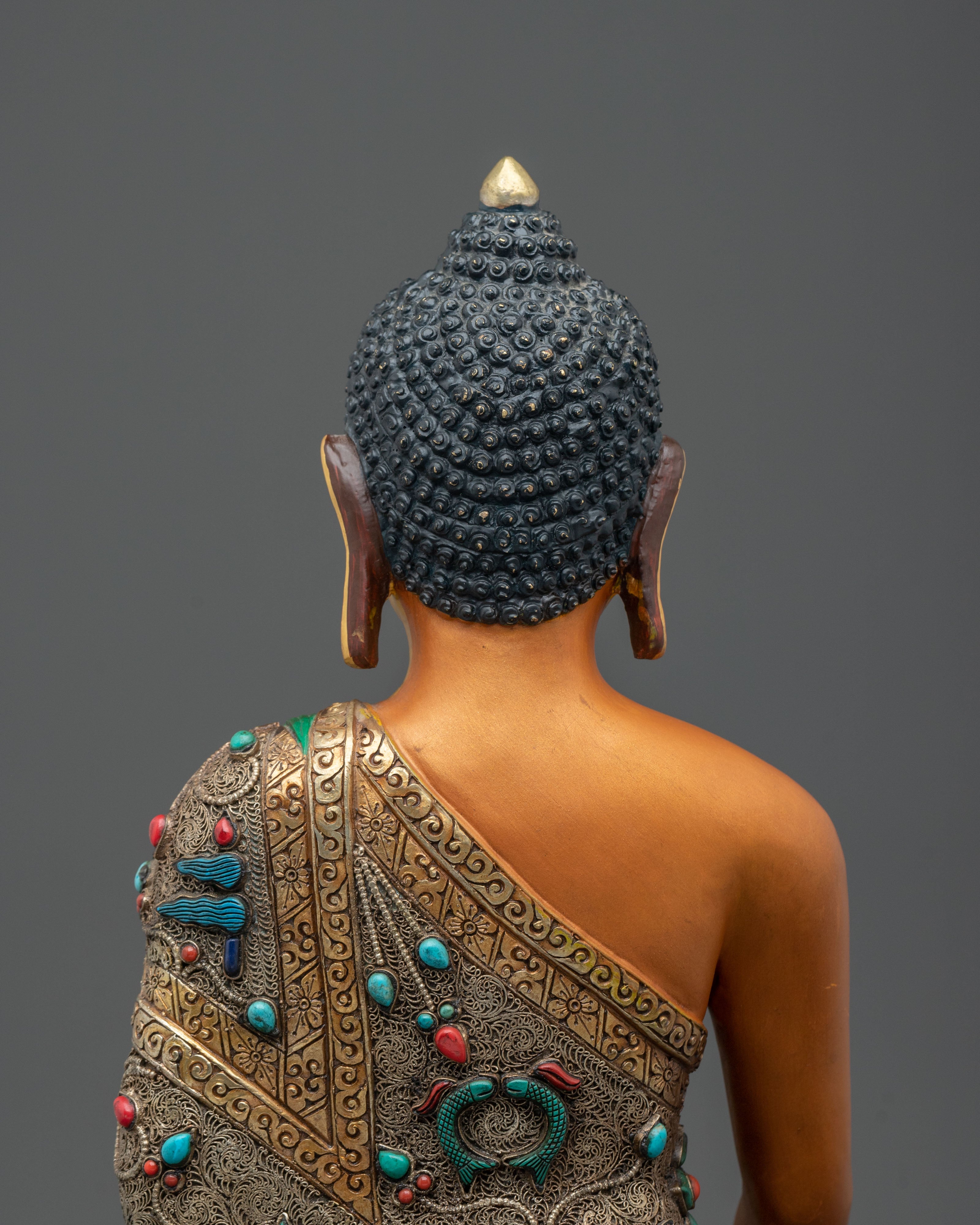 Shakyamuni Buddha Himalayan Statue | Exquisitely Gilded