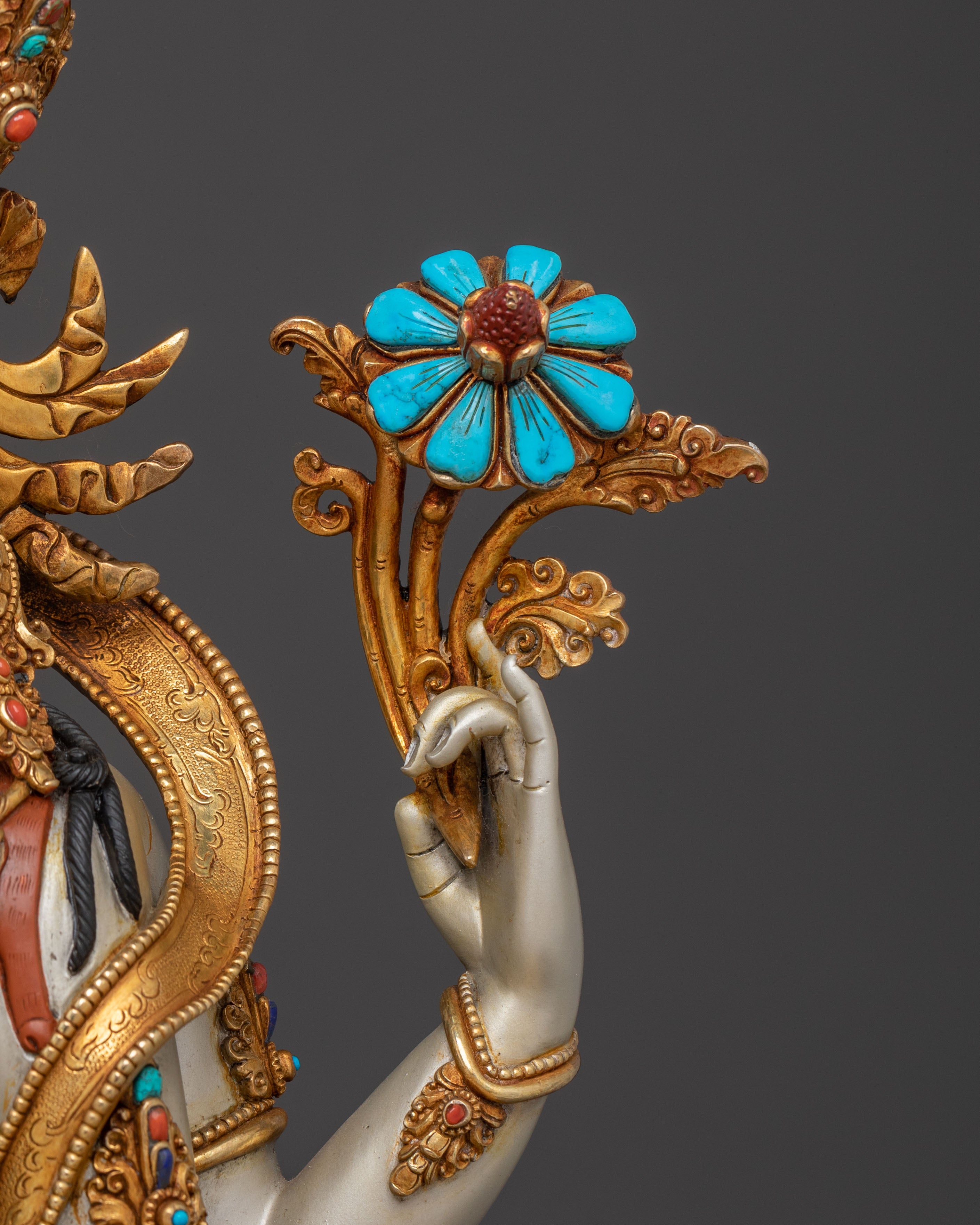 Chenrezig 24K Gold Gilded Icon of Compassion