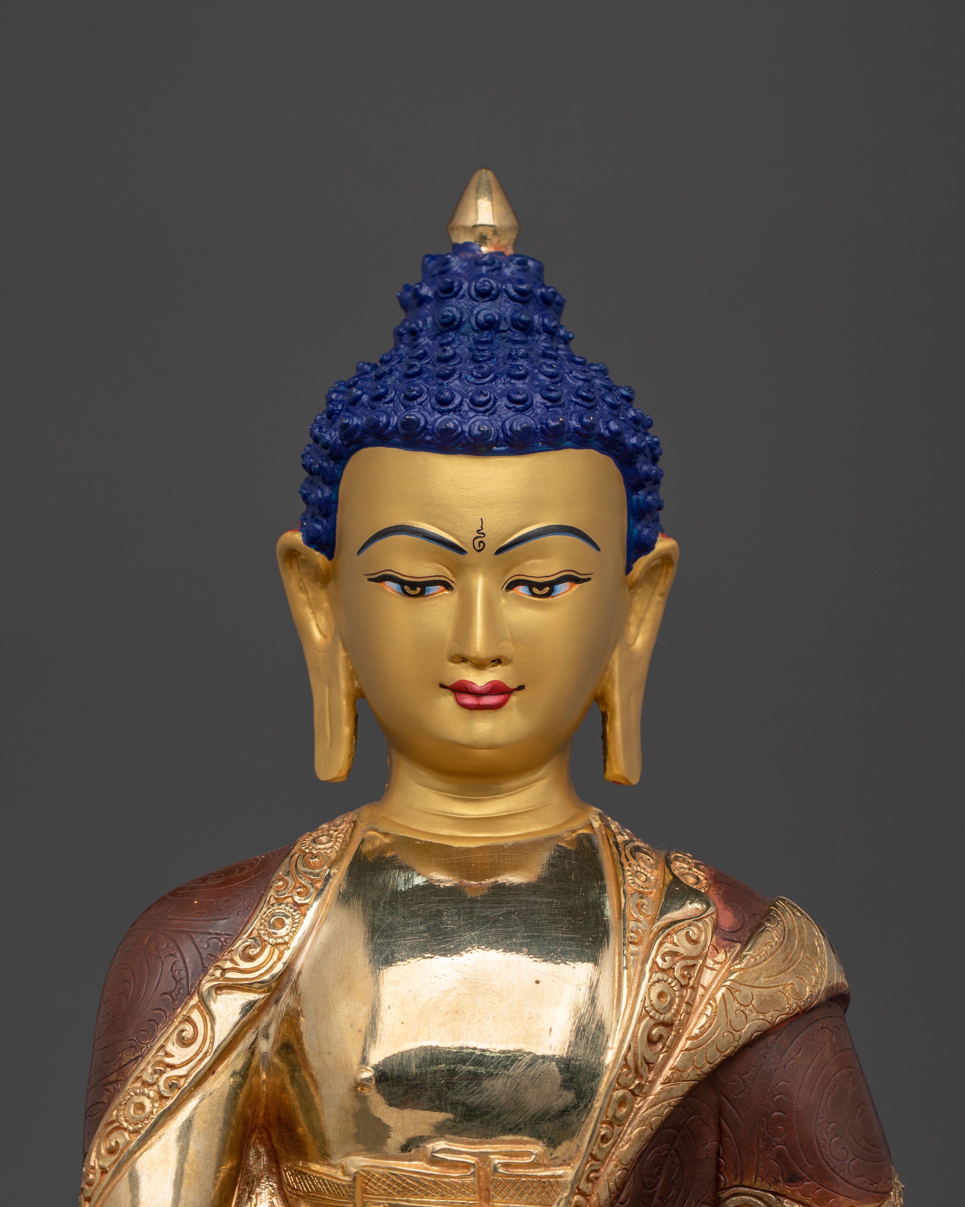 Handmade Shakyamuni Buddha Sculpture Crafted in Nepal