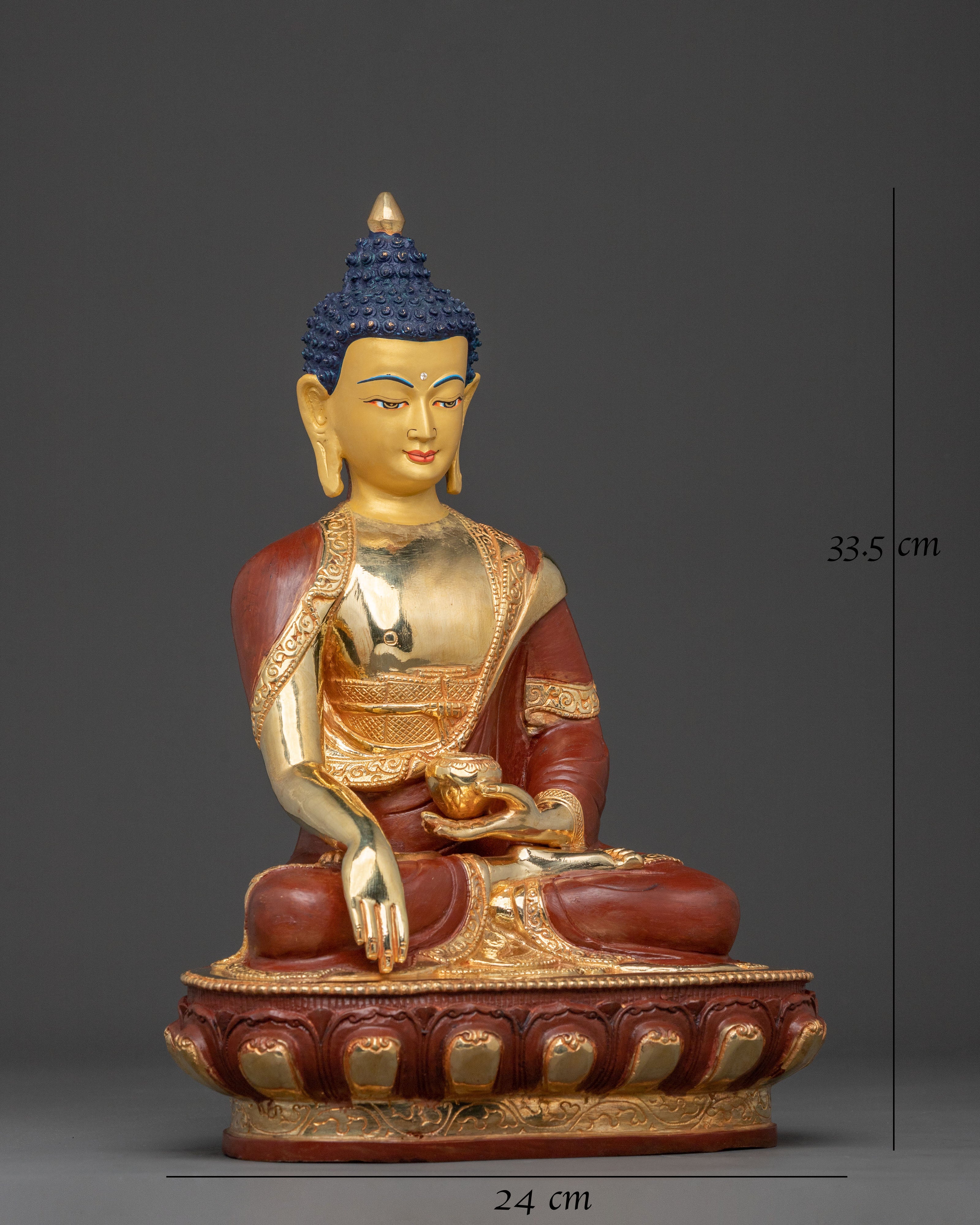 Gautama Buddha Golden Statue |  Sacred Meditation & Altar Decor
