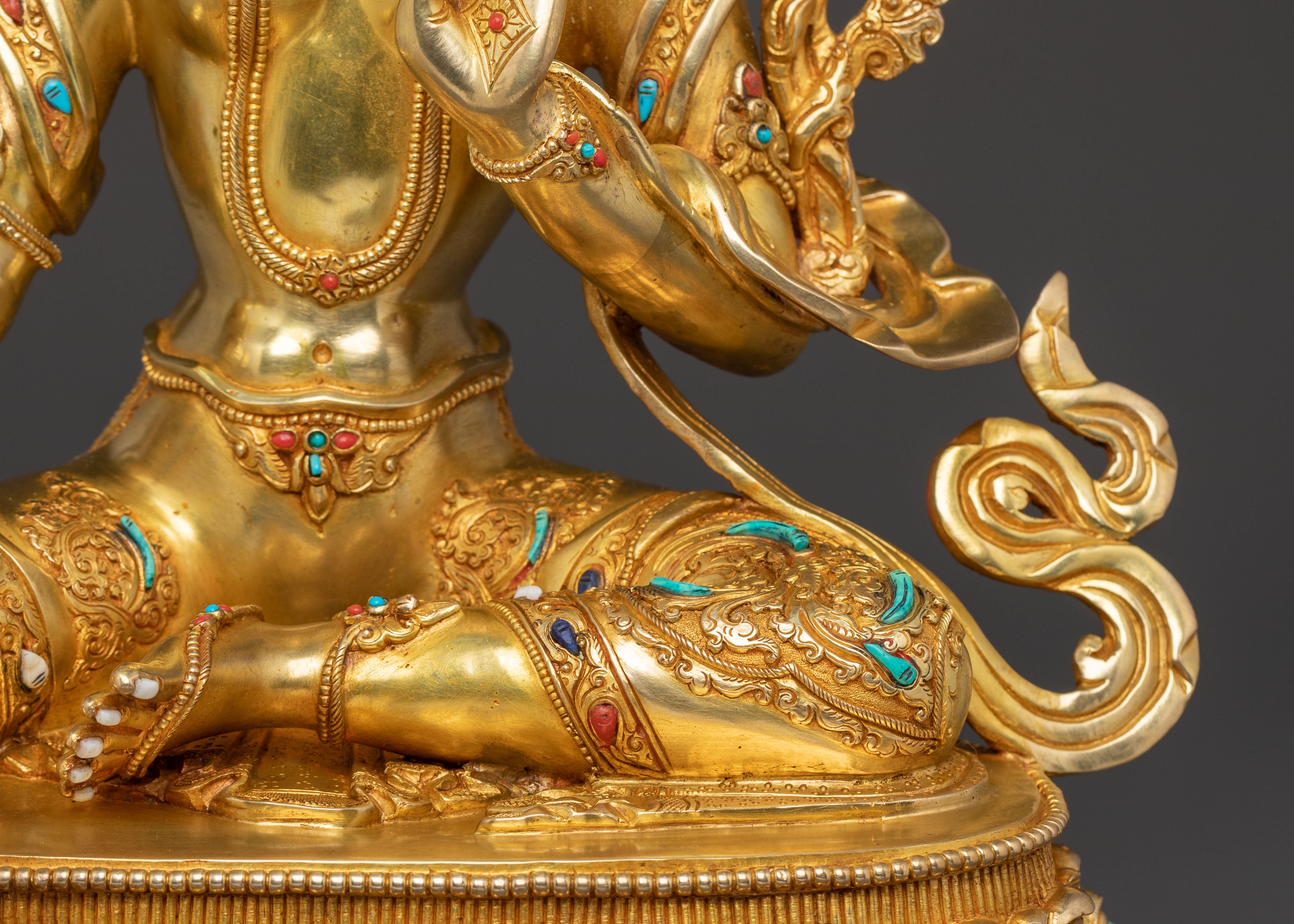 Protector Green Tara Traditional Statue | Altar Decor